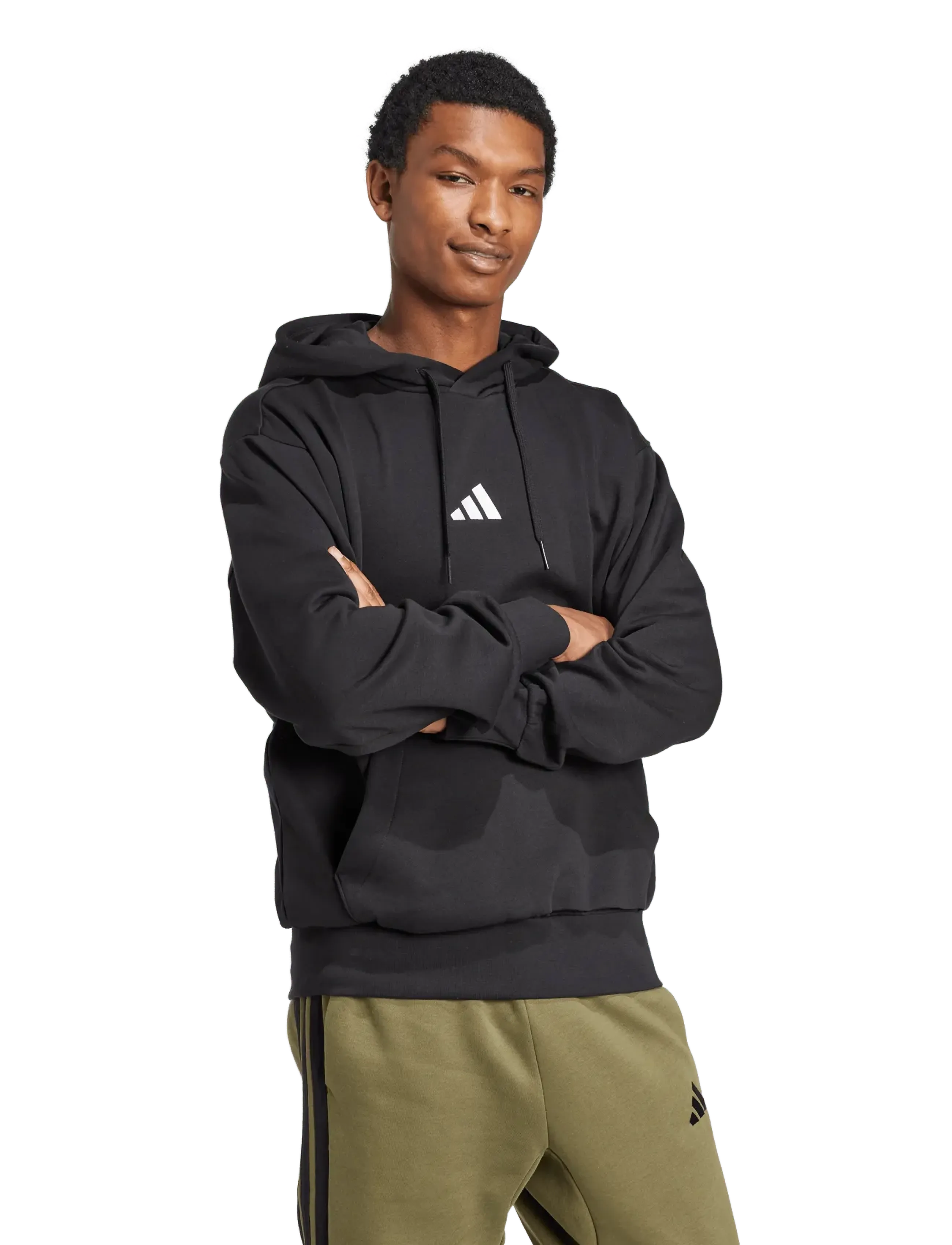 adidas Sportswear M FEELCOZY HD - Kapuzenpullover - BLACK/WHITE / black