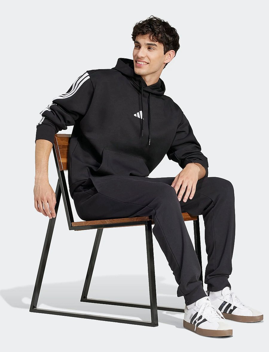 adidas Sportswear - M 3S FL HD - hættetrøjer - black/white - 0