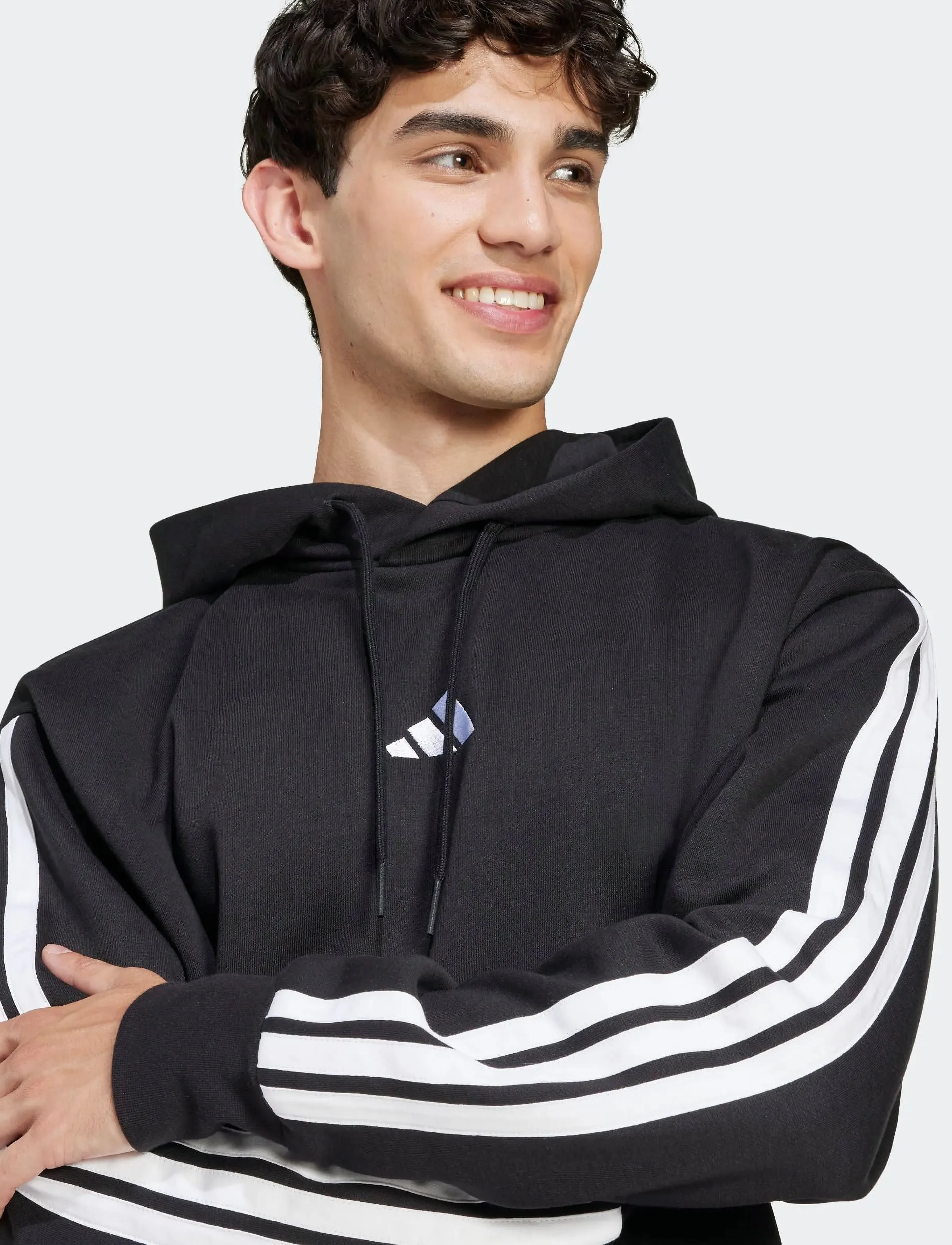 Huvtröjor adidas Sweat à capuche Essentials 3-Stripes mélange de coton 5