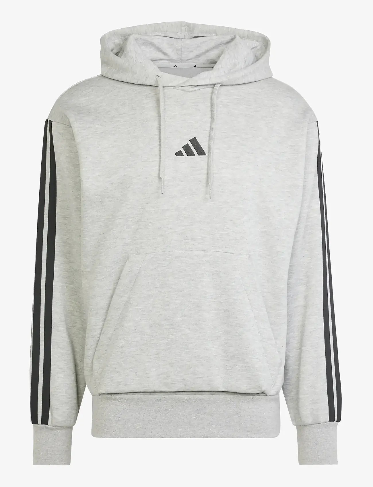 adidas Sportswear - M 3S FL HD - hoodies - mgreyh/black - 1