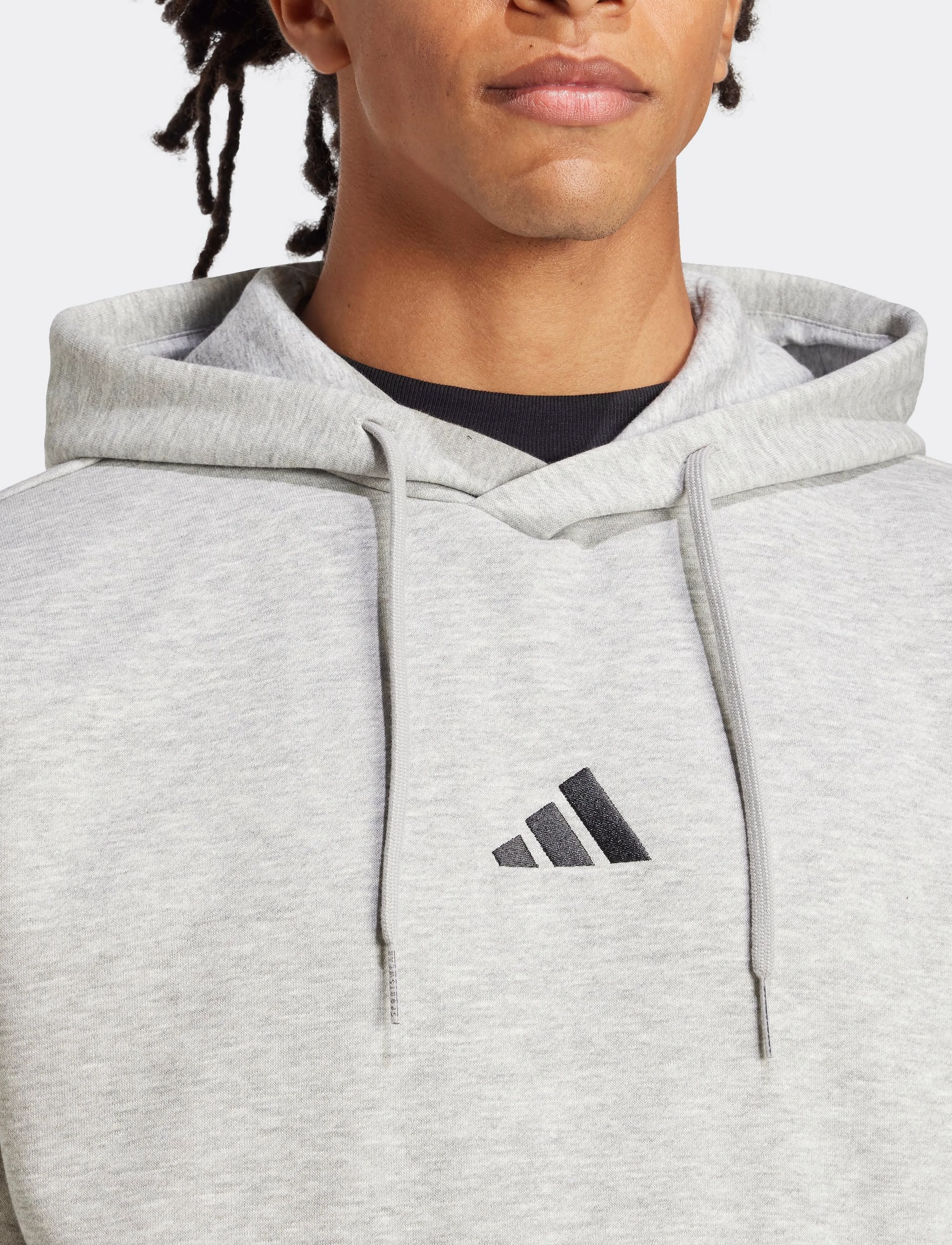 adidas Sportswear - M 3S FL HD - džemperiai su gobtuvu - mgreyh/black - 2