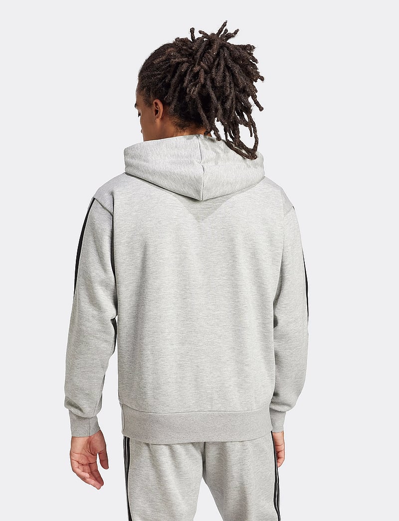 adidas Sportswear - M 3S FL HD - huvtröjor - mgreyh/black - 5