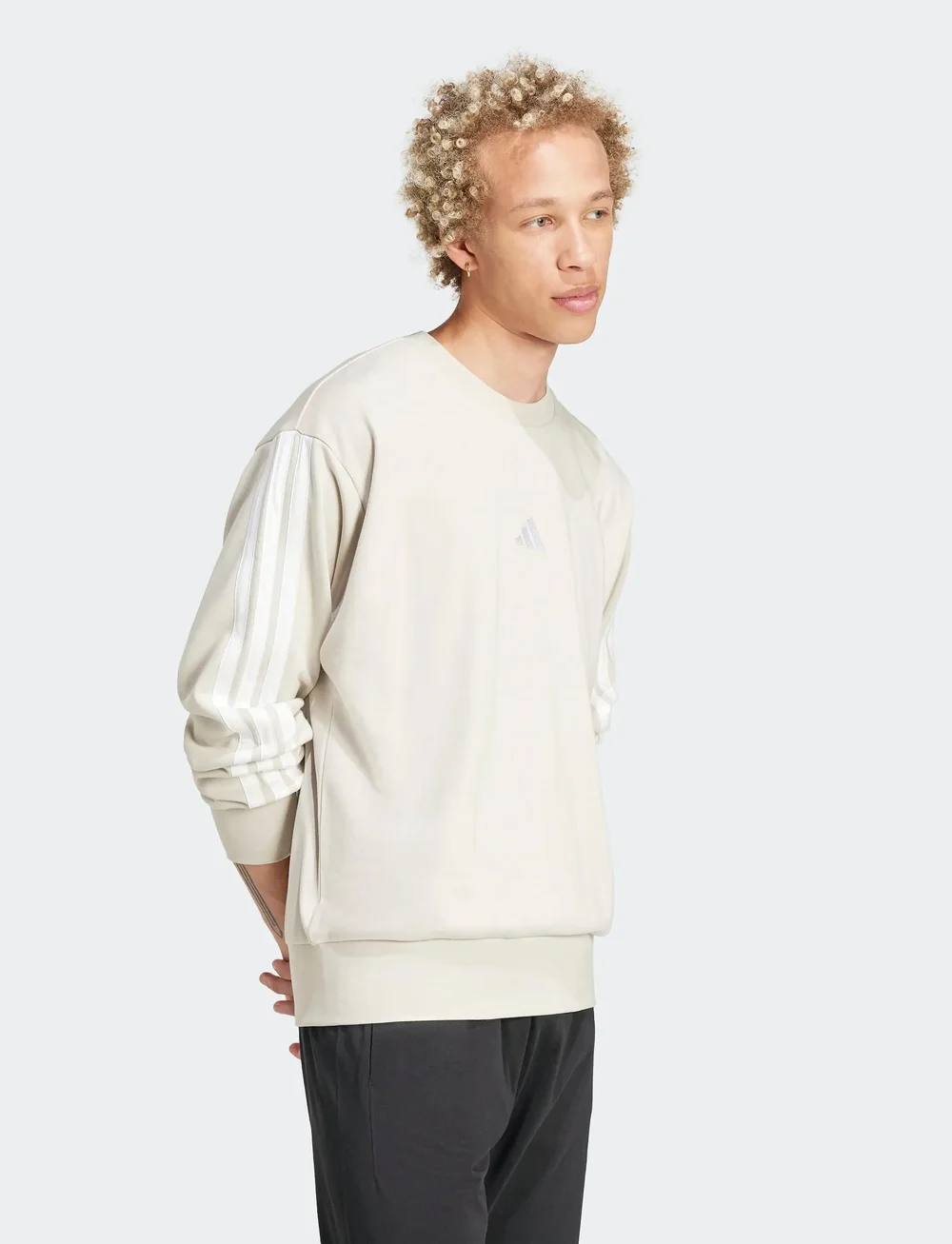 adidas Sportswear - M 3S FT SWT - sweatshirts - wonalu/white - 5