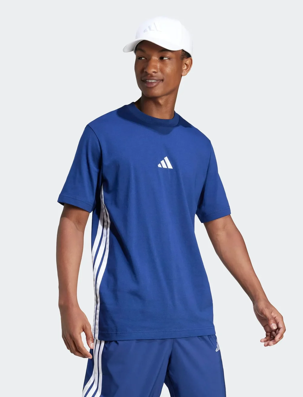 adidas Sportswear - M 3S SJ T - oberteile & t-shirts - dkblue/white - 0