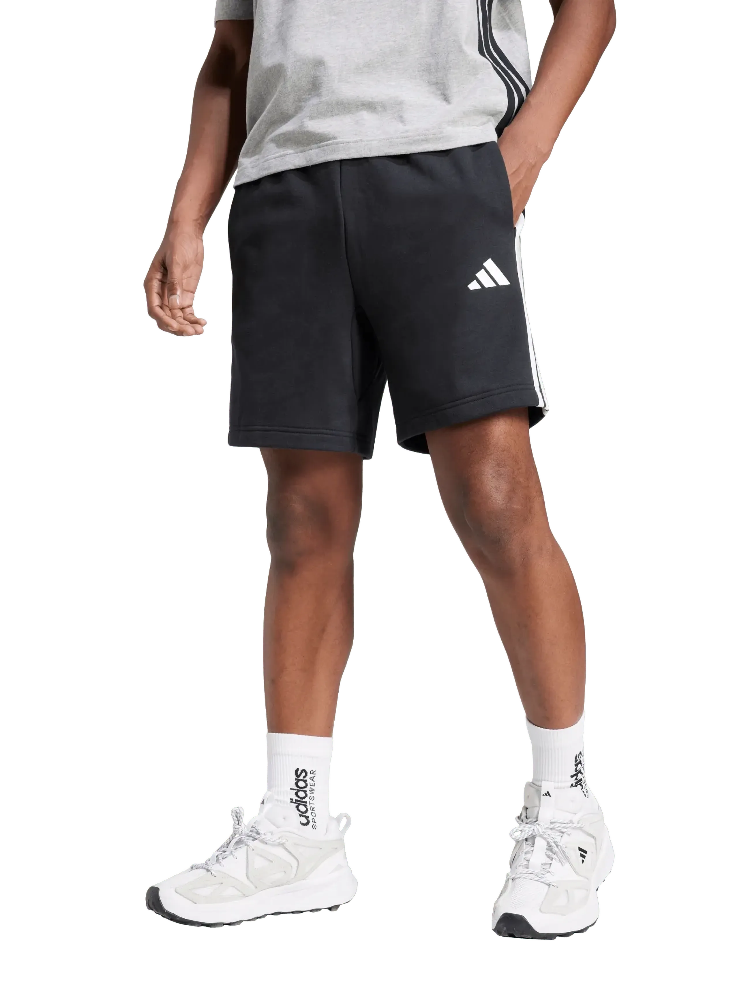adidas Sportswear - M 3S FT SHO - buxur - black/white - 5
