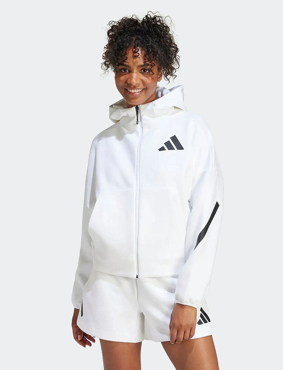 adidas Sportswear - W Z.N.E. FZ - overdele - white - 0