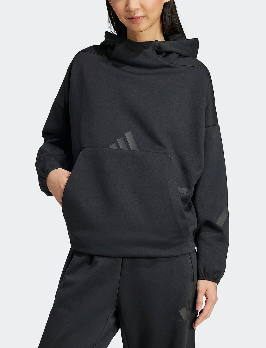 adidas Sportswear - W Z.N.E. OH HD - huvtröjor - black - 0