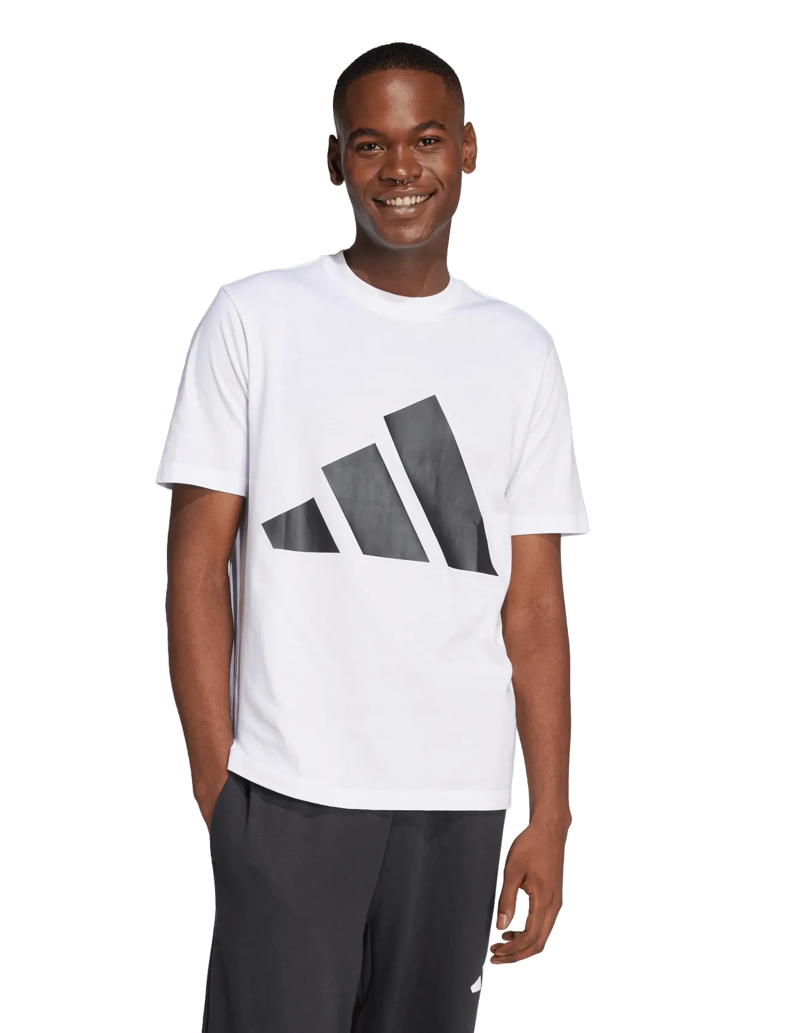 adidas Sportswear - M BL SJ T - t-shirts - white/black - 3