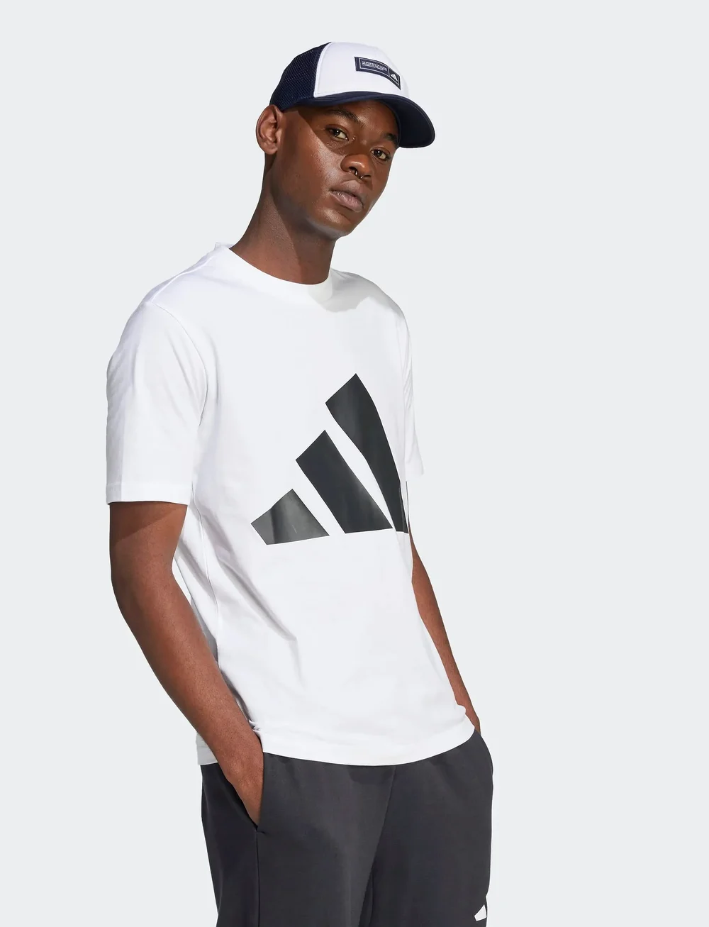 adidas Sportswear - M BL SJ T - t-shirts - white/black - 5