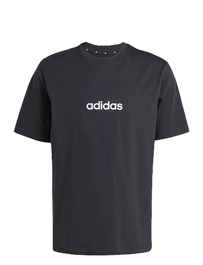 adidas Sportswear M LIN SJ T - Tøj - BLACK/WHITE / black