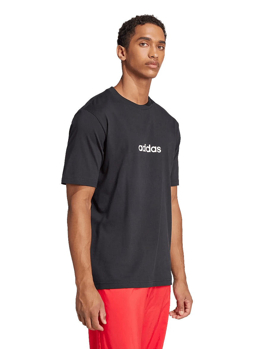 adidas Sportswear - M LIN SJ T - t-shirts - black/white - 0