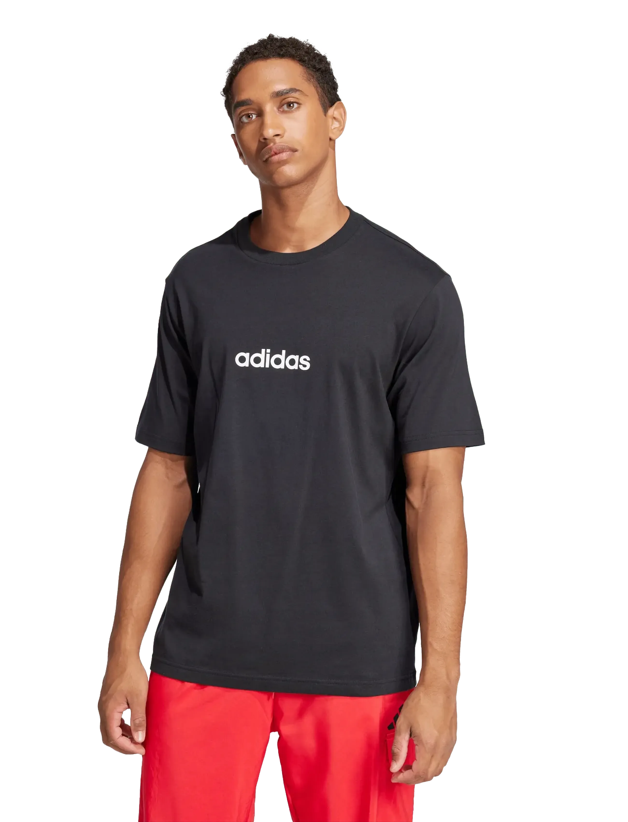 adidas Sportswear - M LIN SJ T - t-shirts - black/white - 3