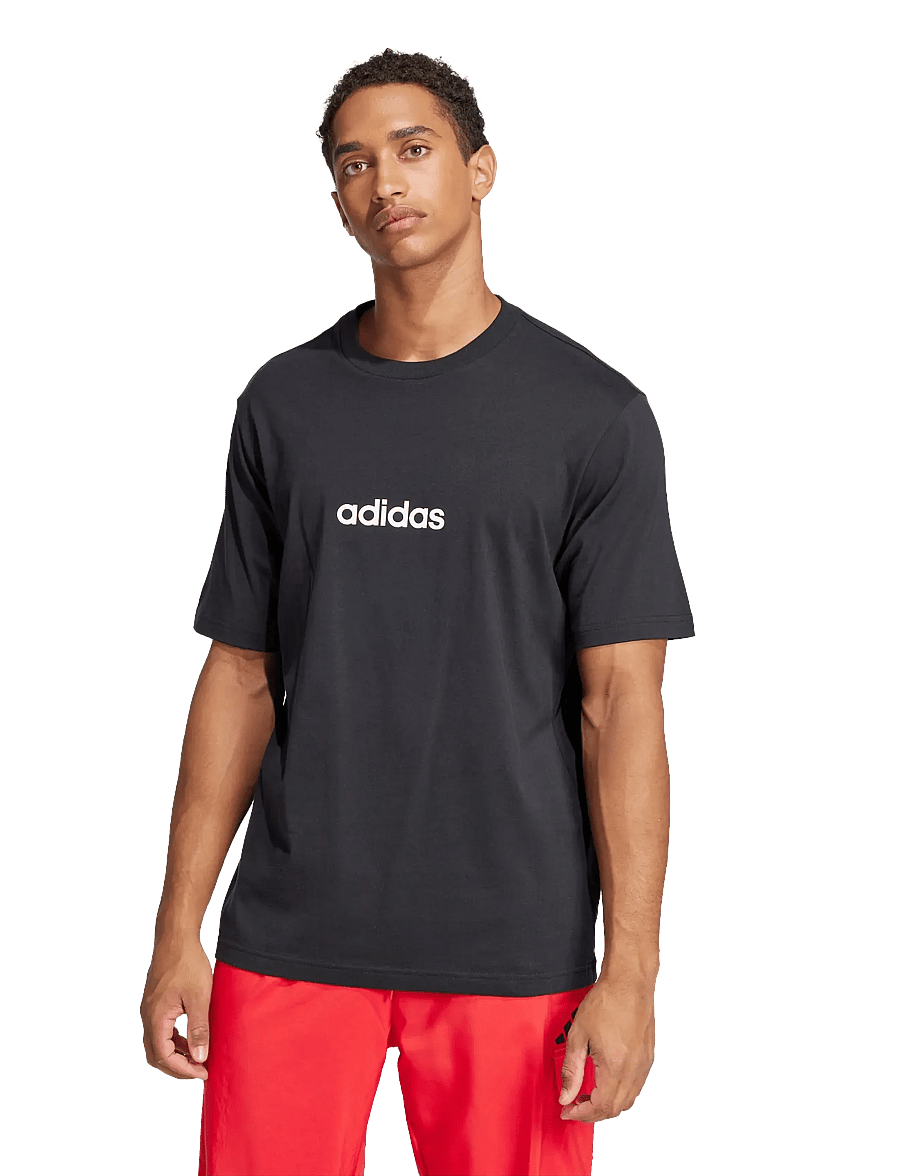 adidas Sportswear - M LIN SJ T - t-shirts - black/white - 3