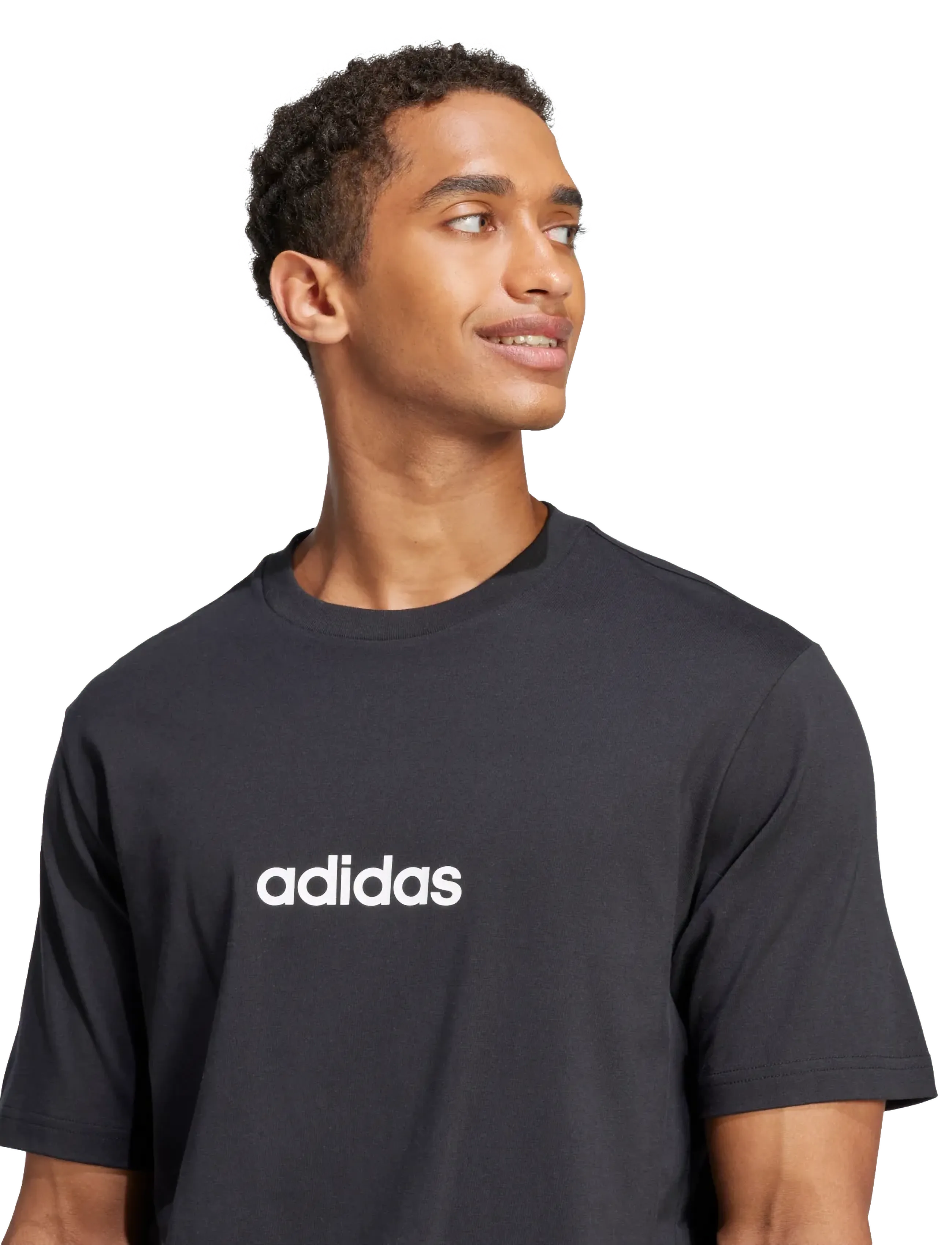 adidas Sportswear - M LIN SJ T - t-shirts - black/white - 4