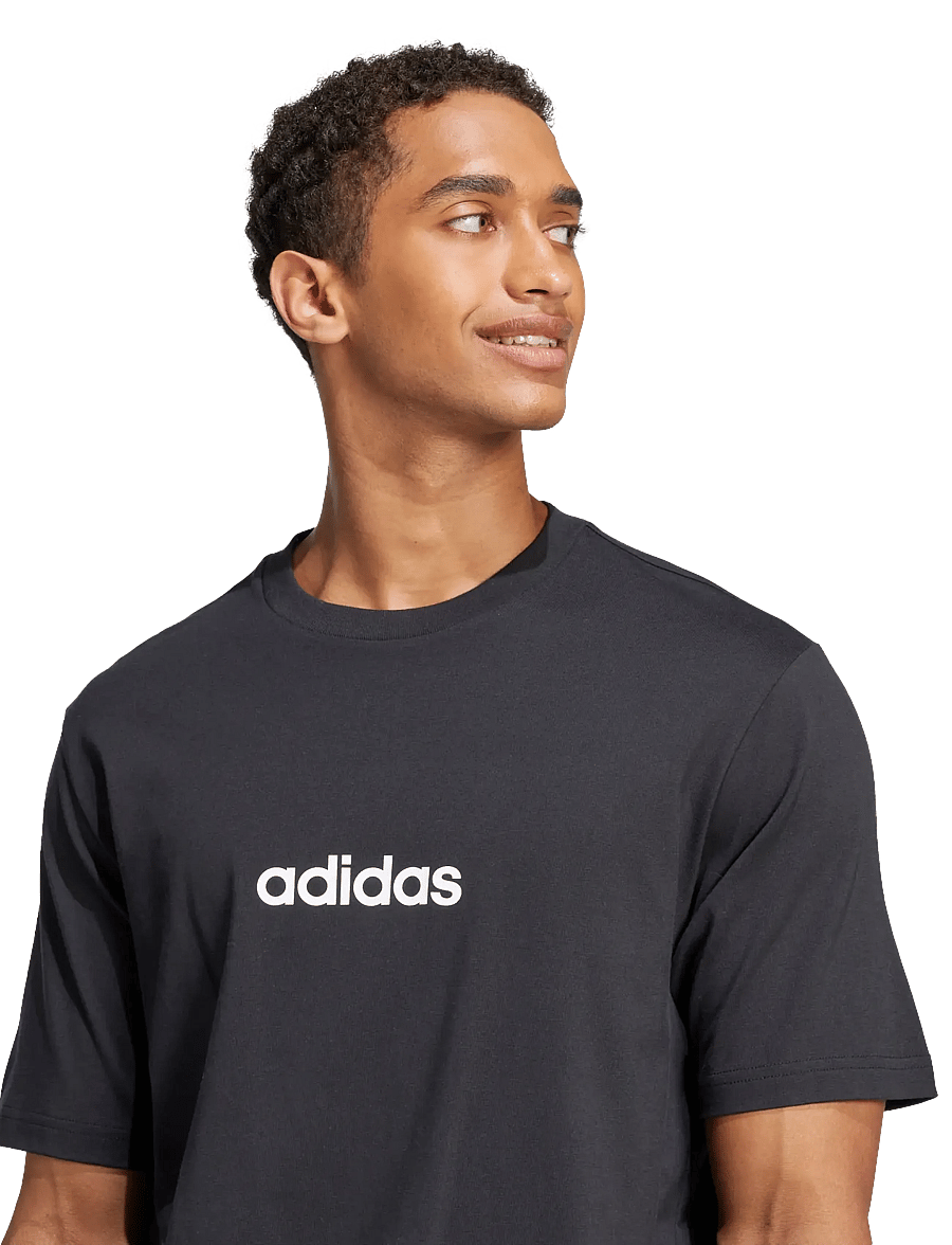 adidas Sportswear - M LIN SJ T - t-shirts - black/white - 4