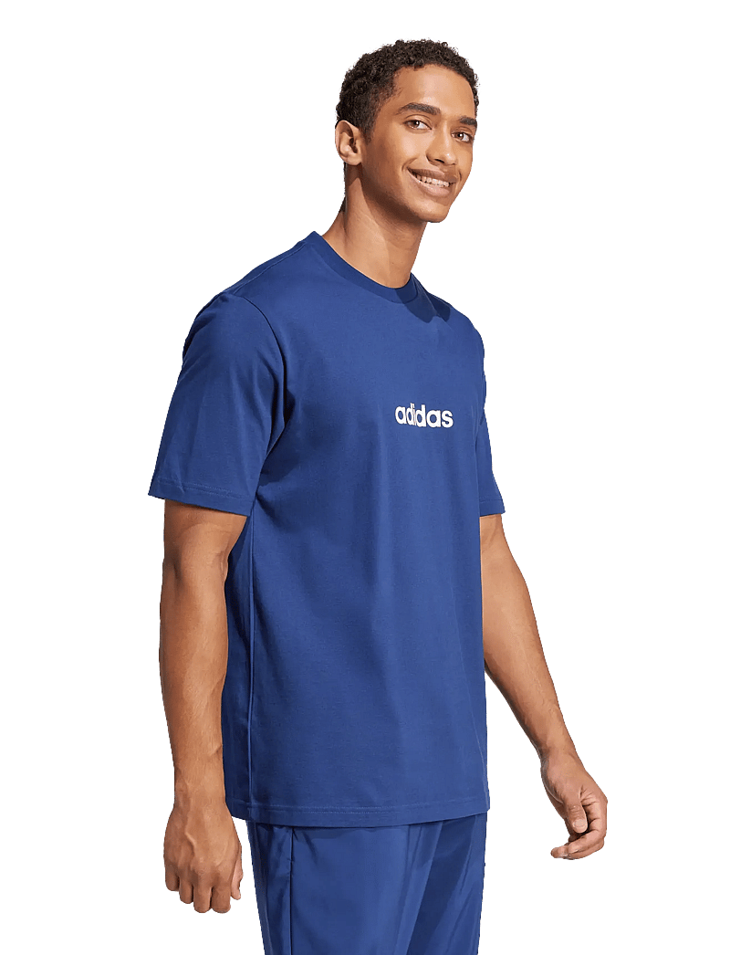 adidas Sportswear - M LIN SJ T - tops & t-shirts - dkblue/white - 0