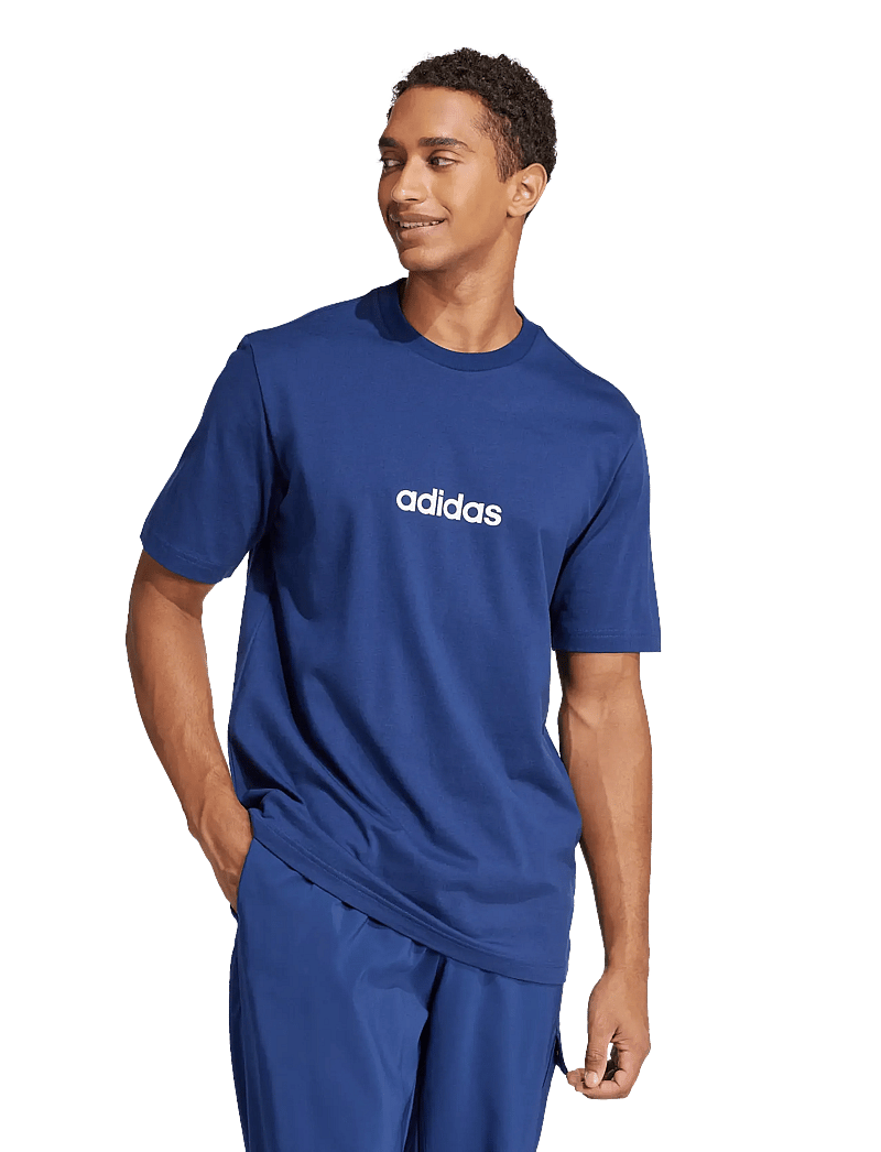 adidas Sportswear - M LIN SJ T - tops & t-shirts - dkblue/white - 3