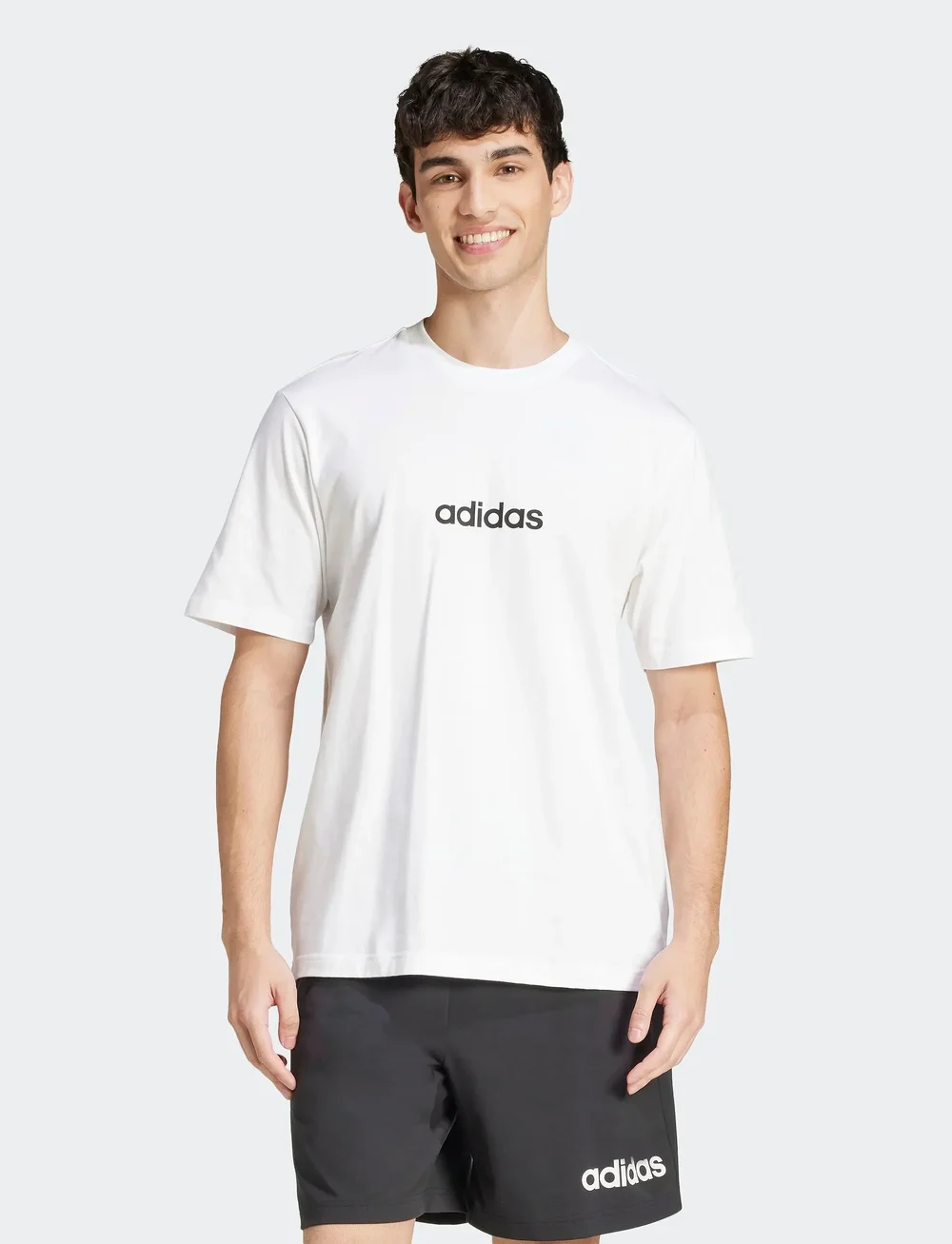 adidas Sportswear - M LIN SJ T - t-shirts - white/black - 0