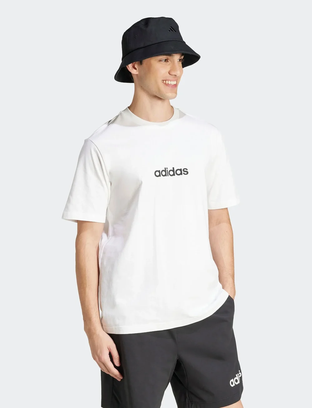 adidas Sportswear - M LIN SJ T - t-shirts - white/black - 4