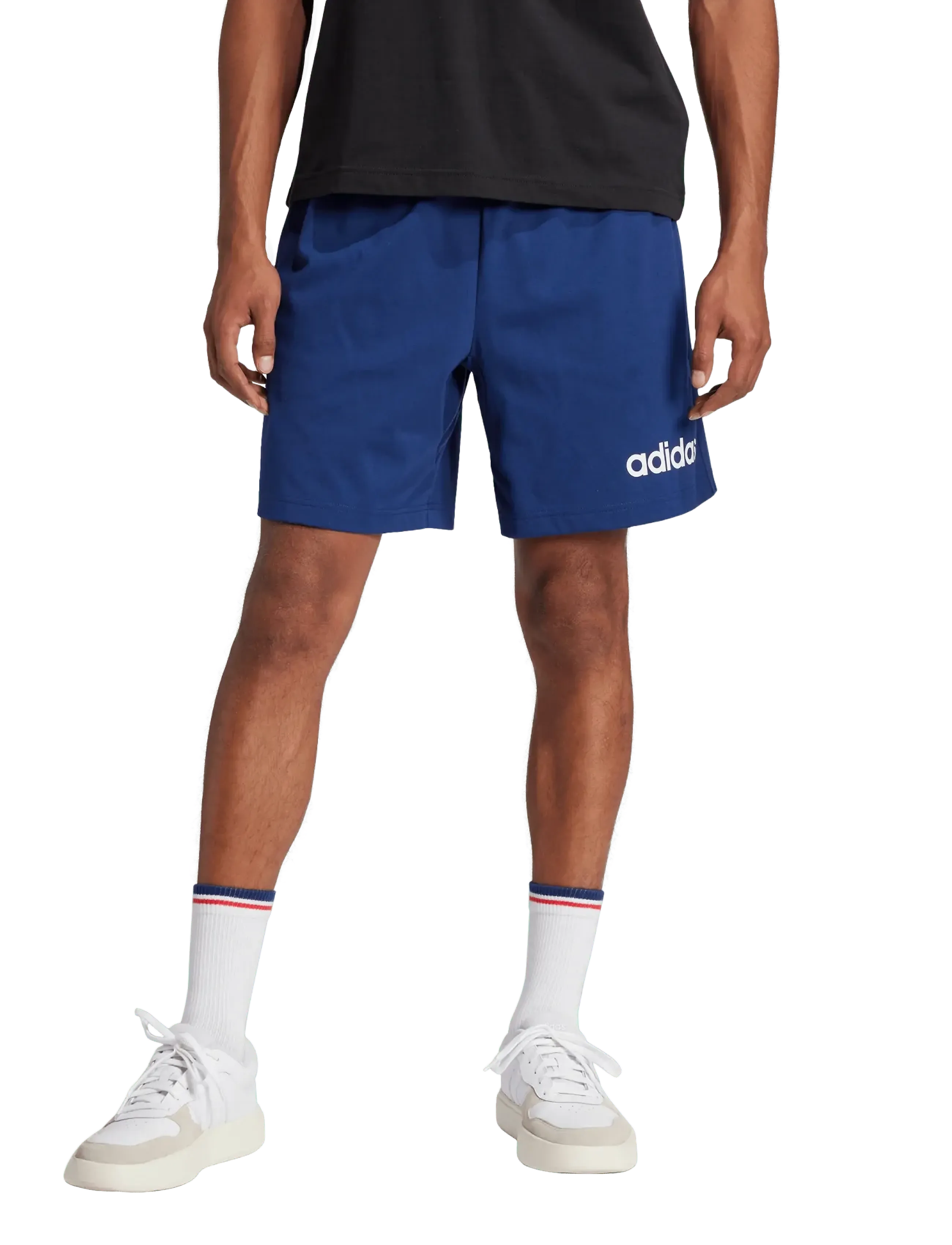adidas Sportswear - M LIN SJ SHO - træningsshorts - dkblue/white - 2