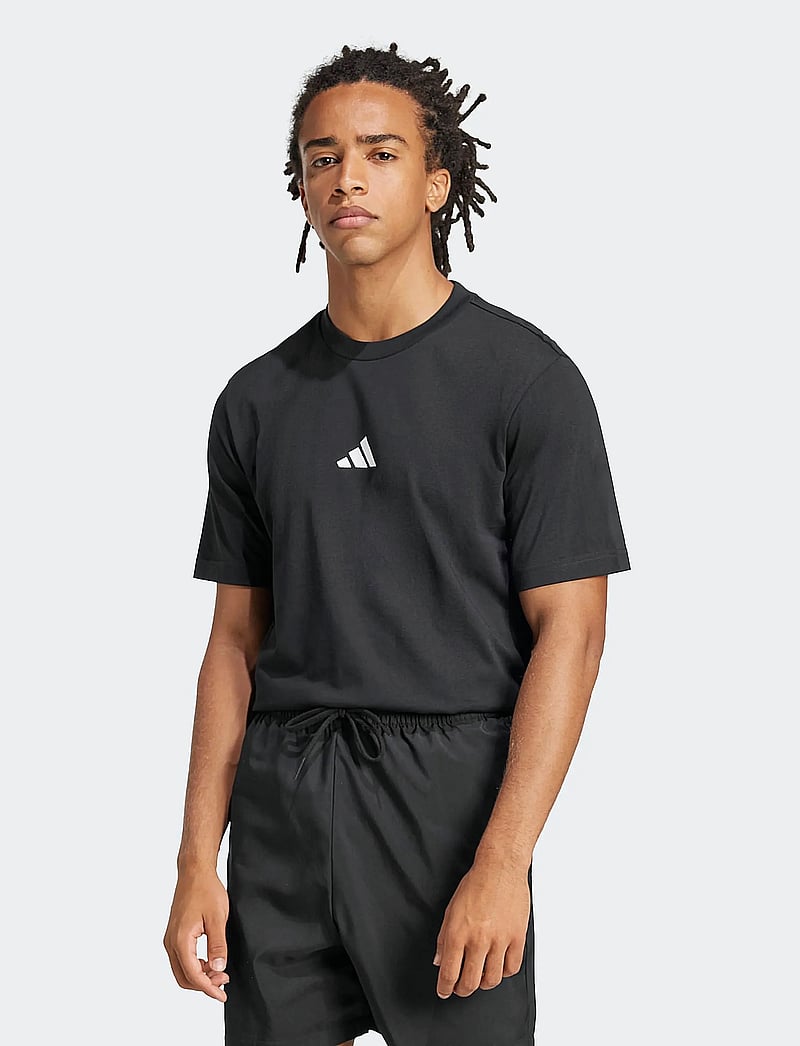 adidas Sportswear - M SL SJ T - t-shirts - black/white - 0