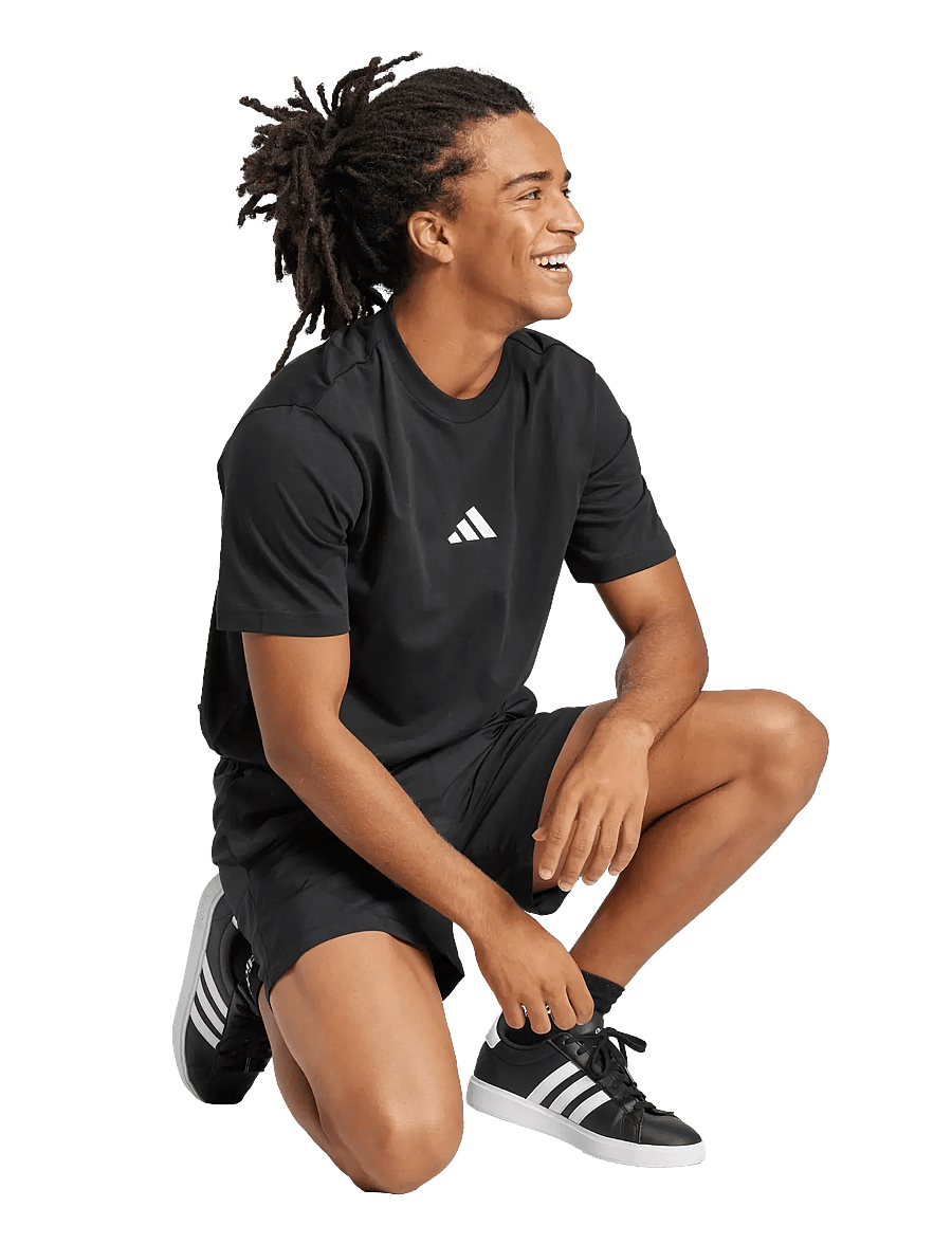 adidas Sportswear - M SL SJ T - palaidinės ir marškinėliai - black/white - 0