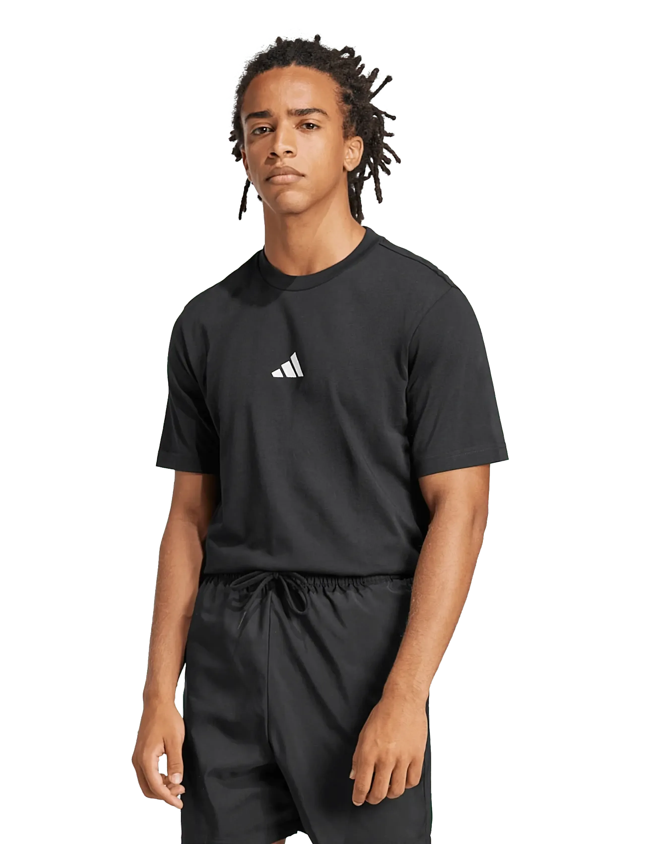 adidas Sportswear - M SL SJ T - t-shirts - black/white - 3