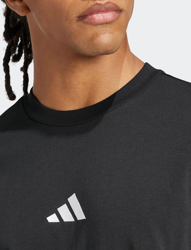 adidas Sportswear - M SL SJ T - t-shirts - black/white - 5