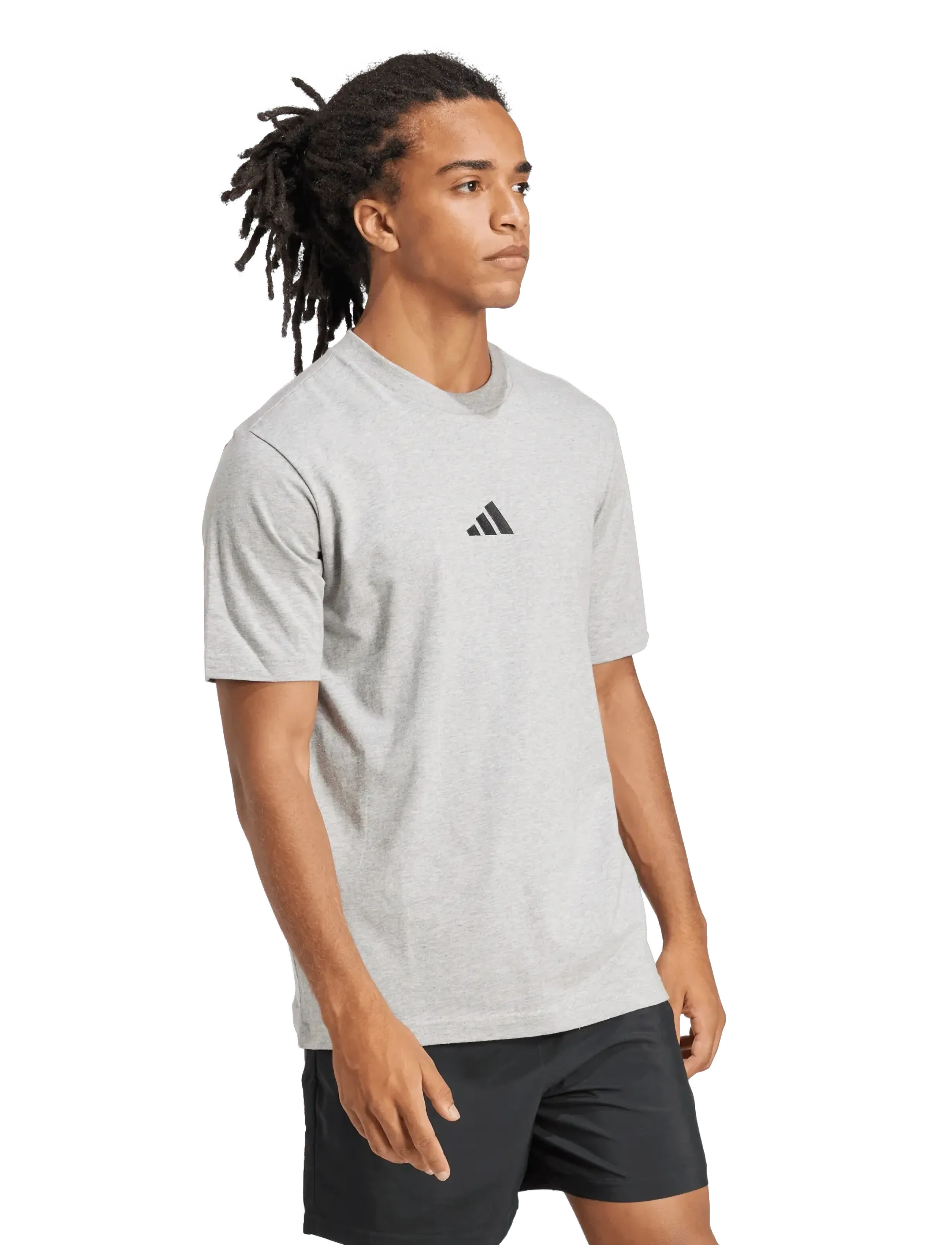 adidas Sportswear M SL SJ T - T-särgid - MGREYH/BLACK / grey