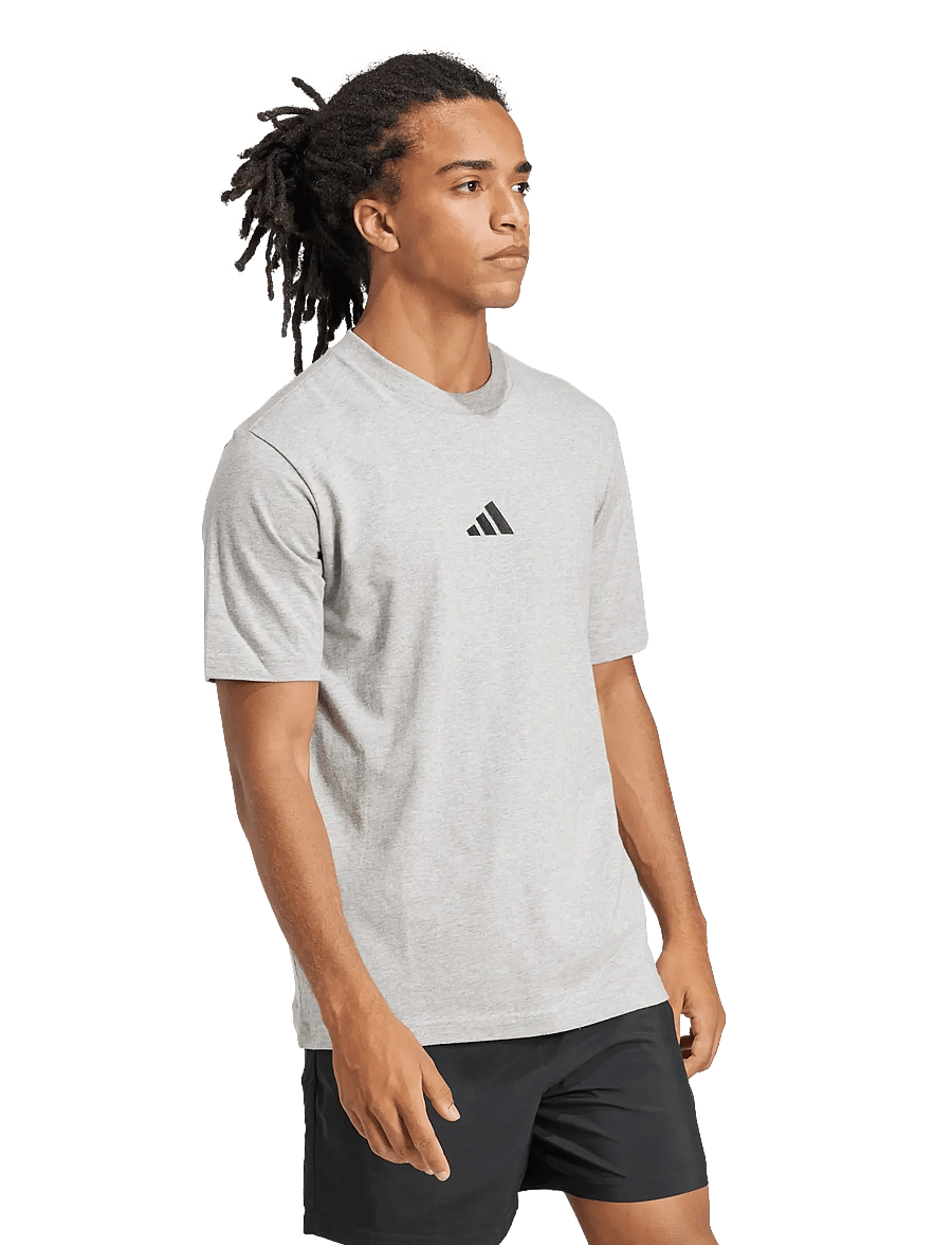 adidas Sportswear - M SL SJ T - oberteile & t-shirts - mgreyh/black - 0