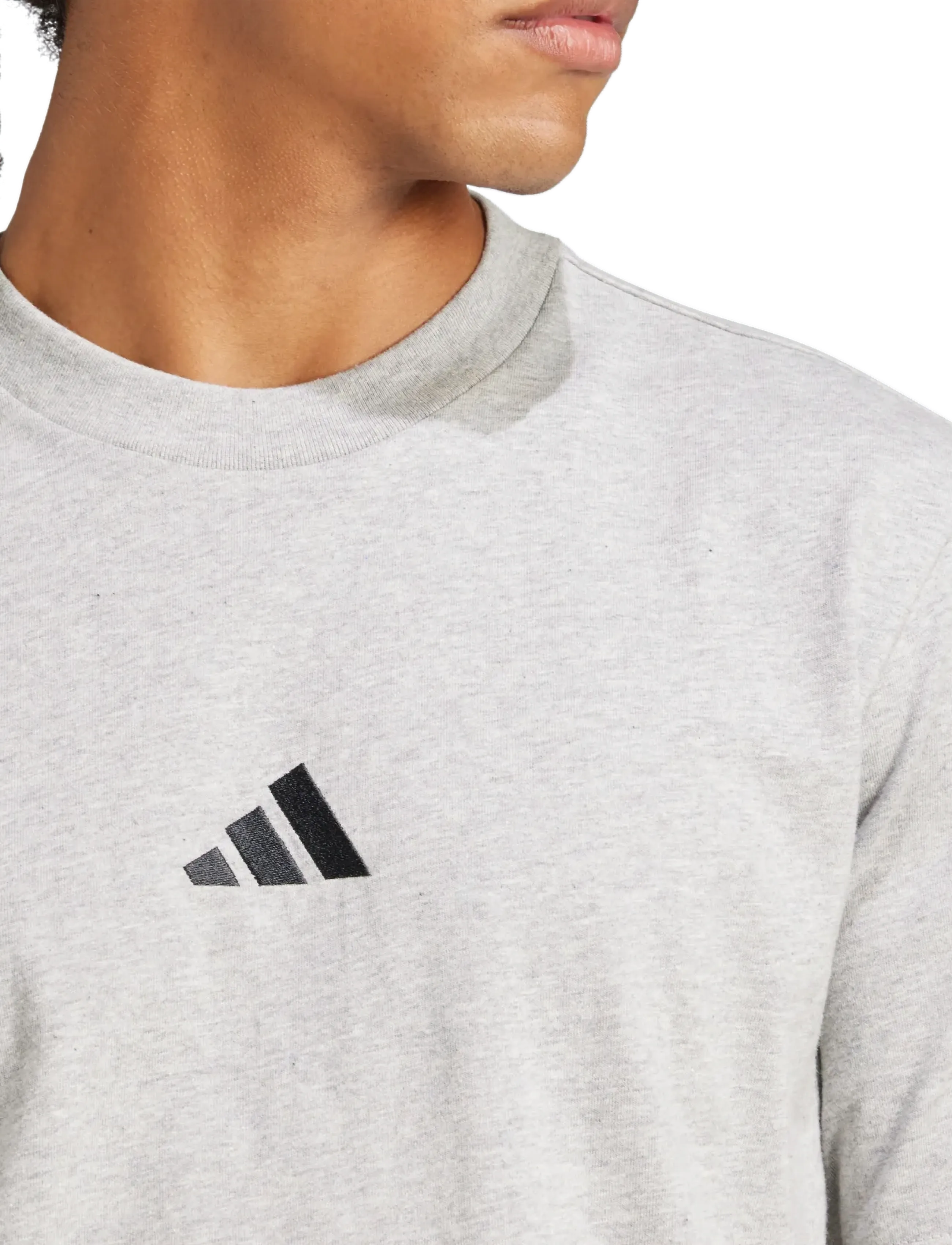 adidas Sportswear - M SL SJ T - t-shirts - mgreyh/black - 4