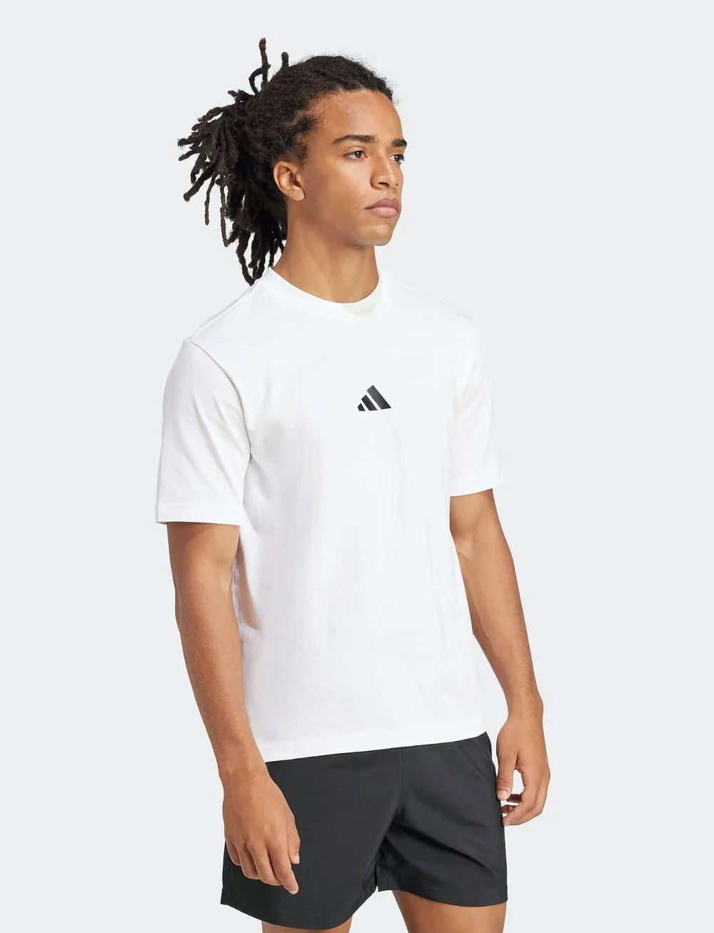 adidas Sportswear - M SL SJ T - t-shirts - white/black - 0
