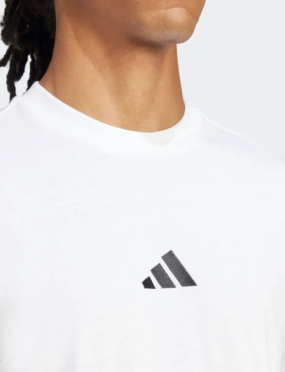 adidas Sportswear - M SL SJ T - t-shirts - white/black - 3