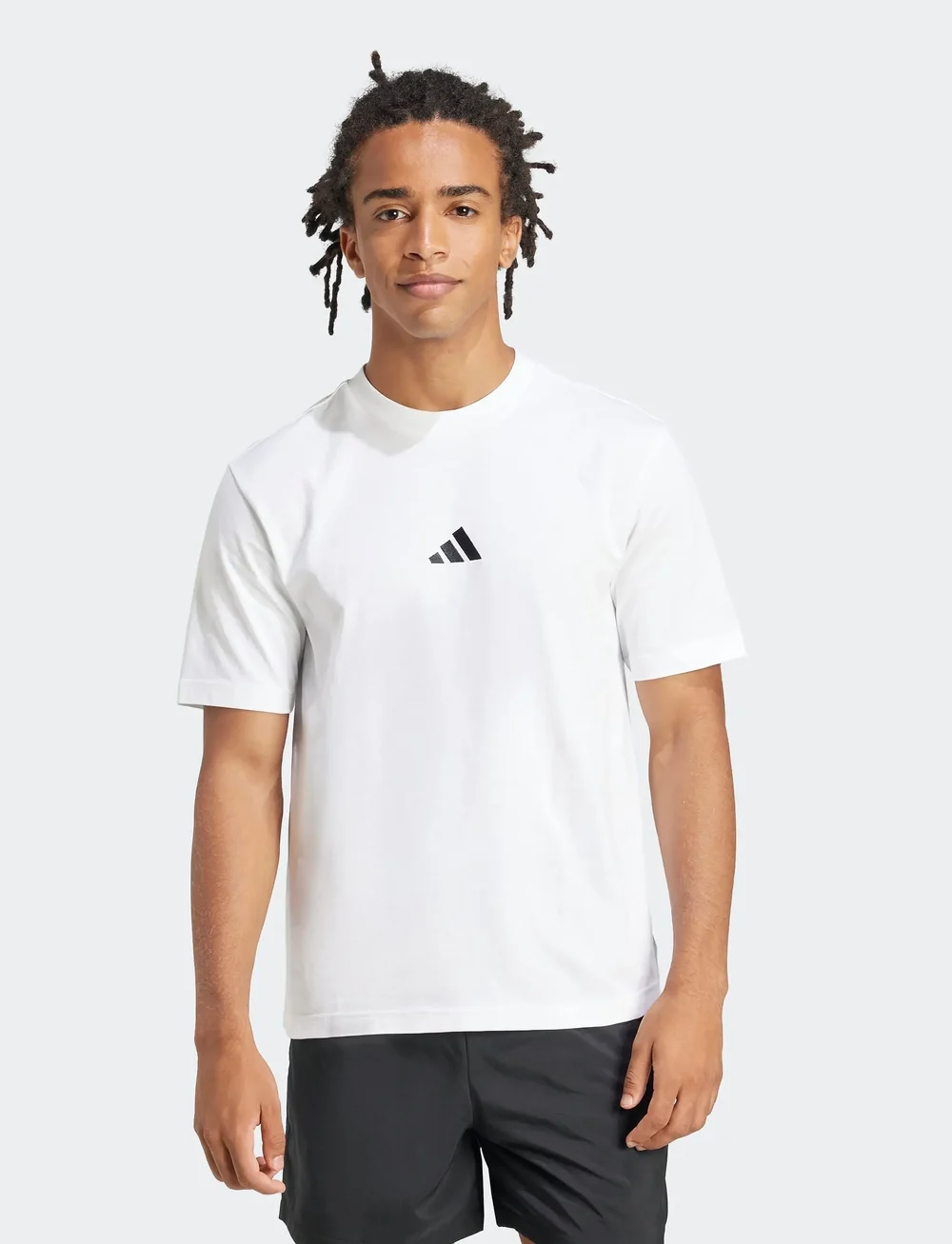 adidas Sportswear - M SL SJ T - t-shirts - white/black - 5