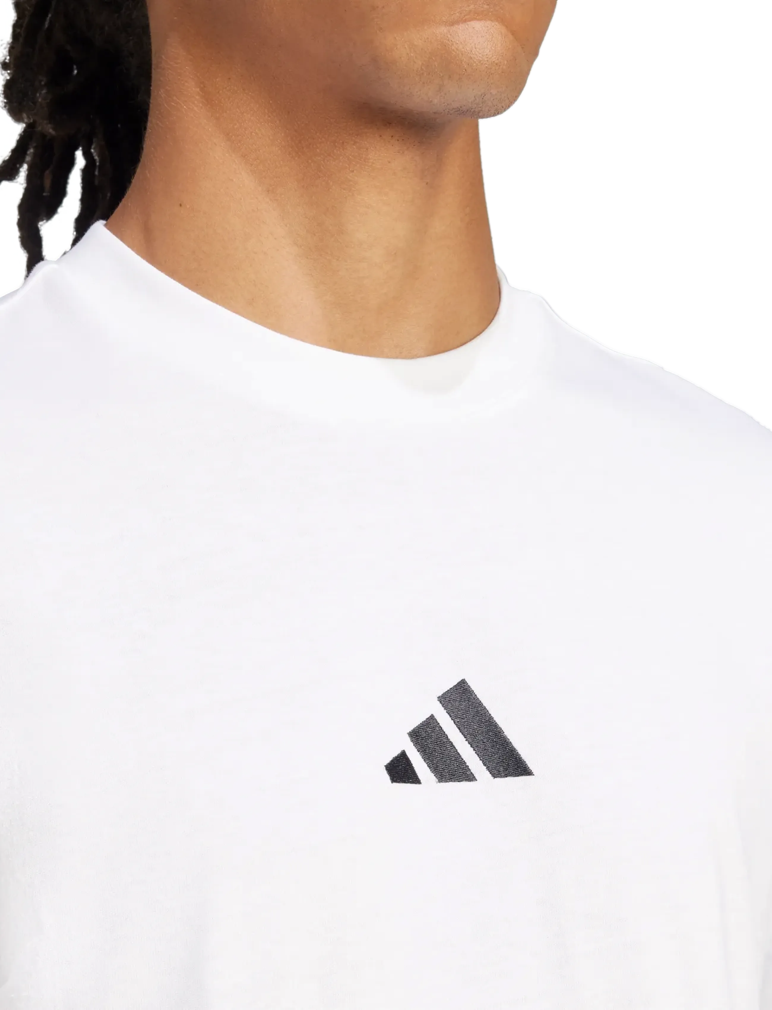 adidas Sportswear - M SL SJ T - t-shirts - white/black - 5