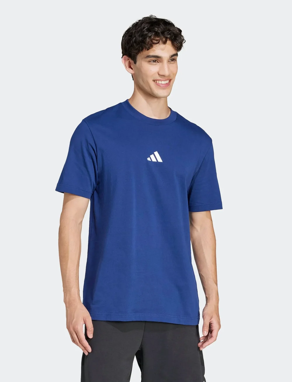 adidas Sportswear - M SL SJ T - t-shirts - dkblue/white - 2