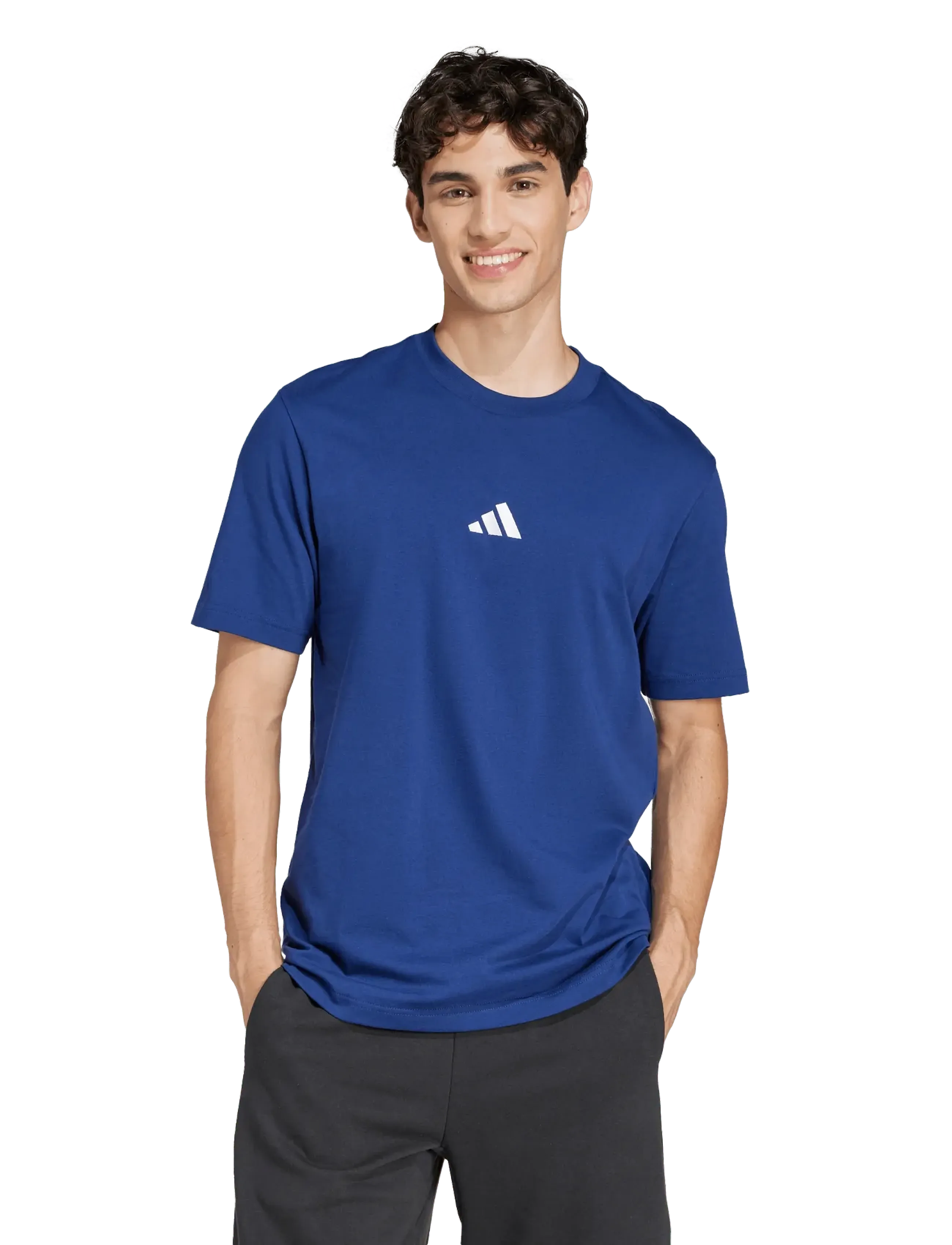adidas Sportswear - M SL SJ T - t-shirts - dkblue/white - 2