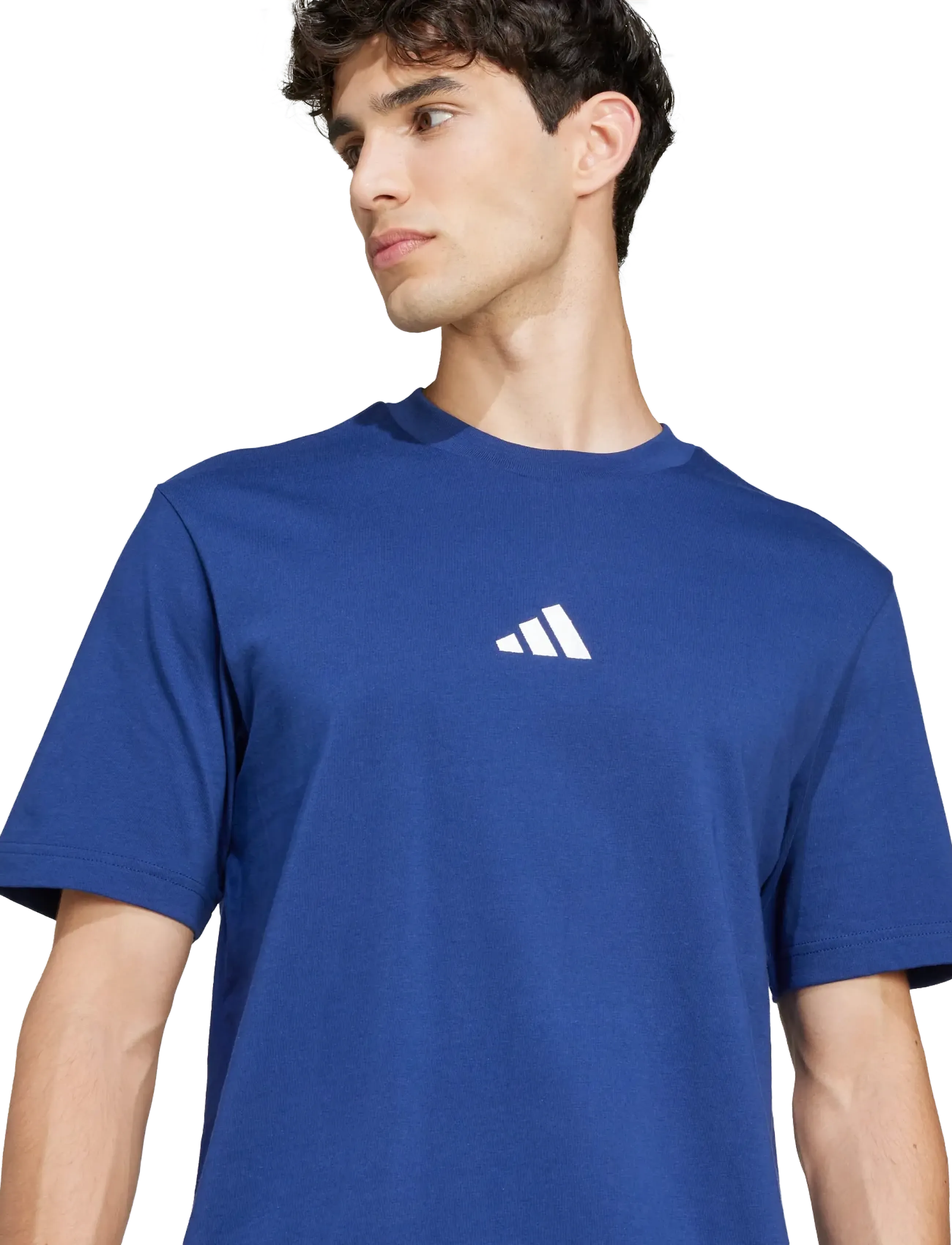 adidas Sportswear - M SL SJ T - t-shirts - dkblue/white - 3