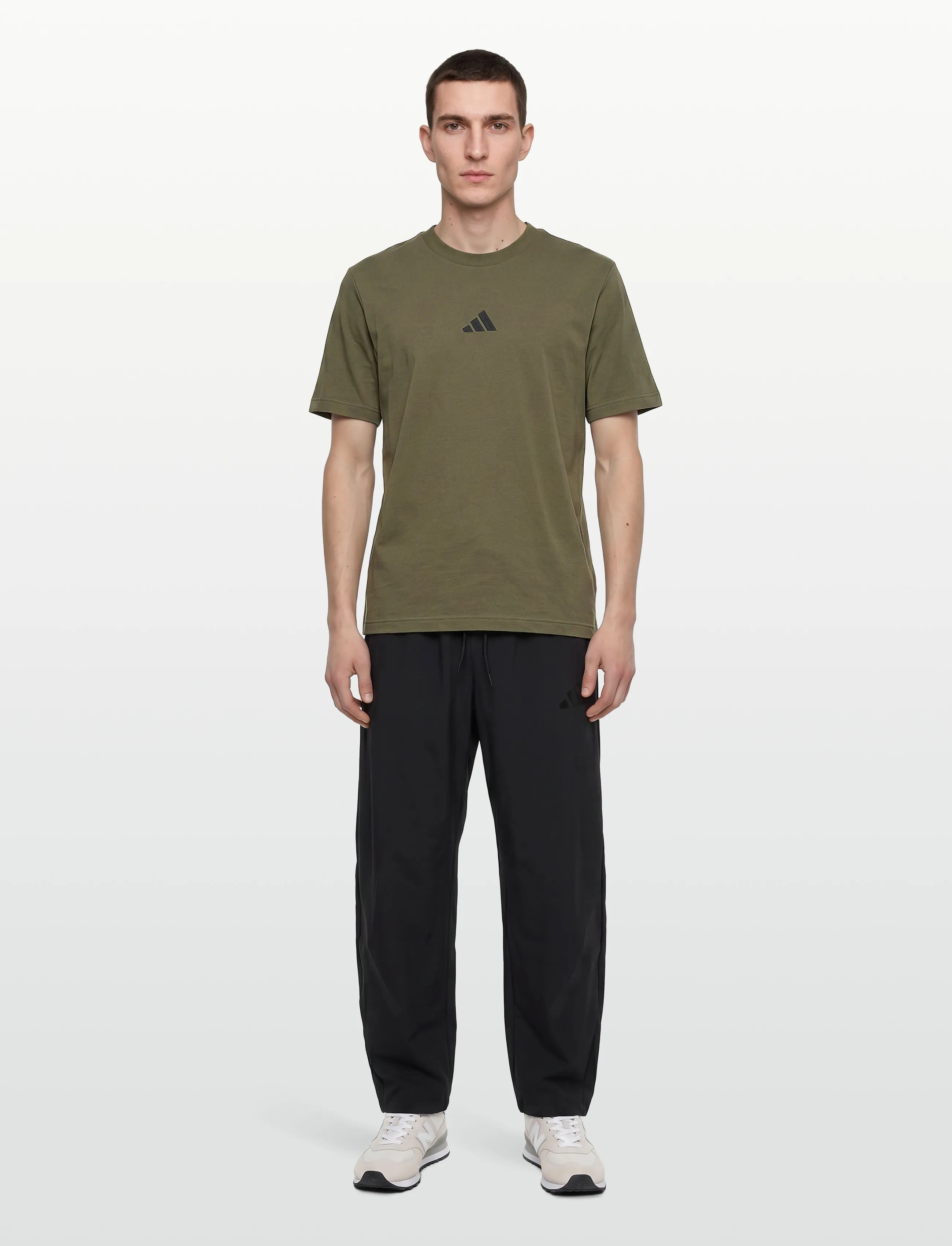 adidas Sportswear - M SL SJ T - oberteile & t-shirts - olistr/black - 0