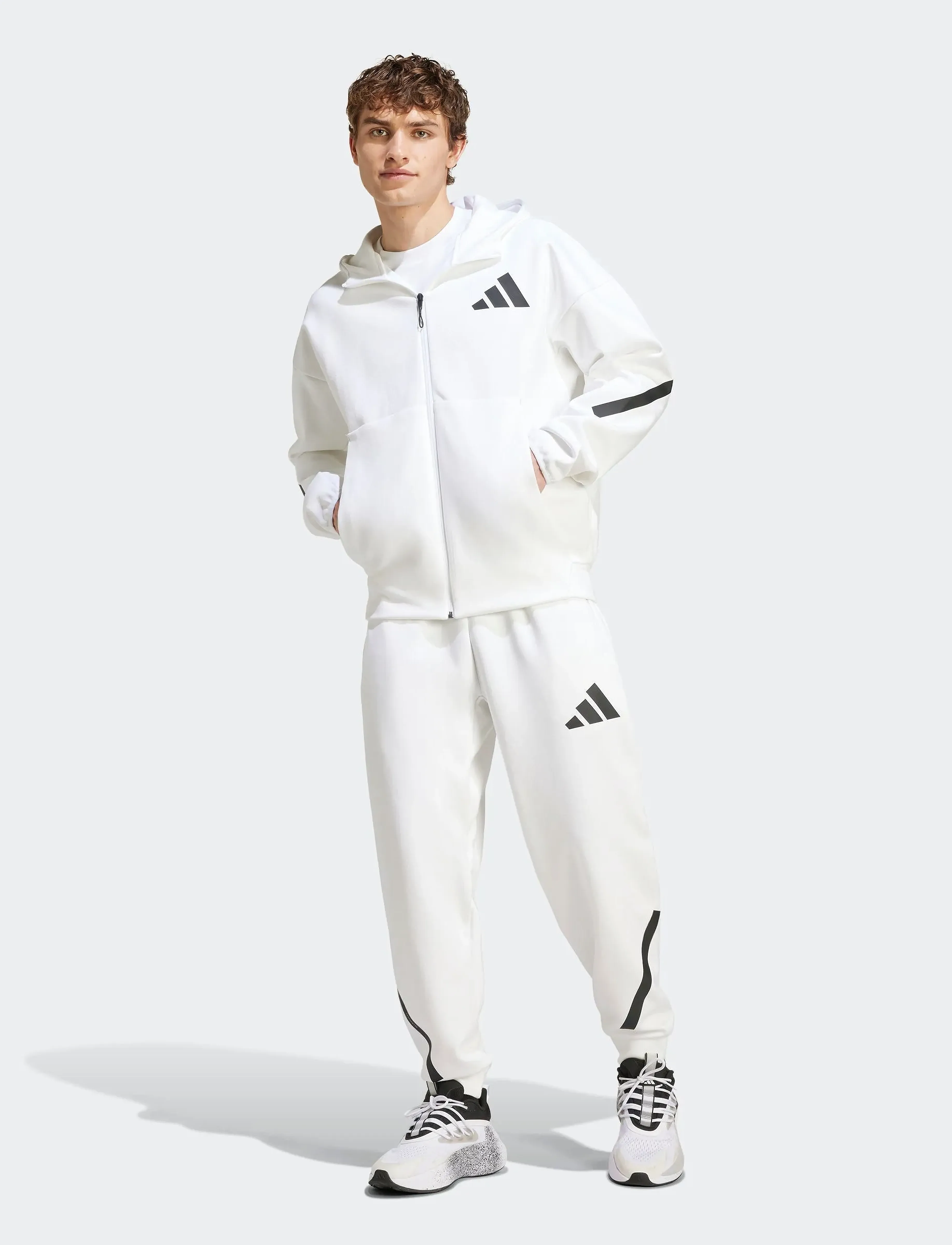 adidas Sportswear M Z.N.E. FZ - Tänavastiil - WHITE / white