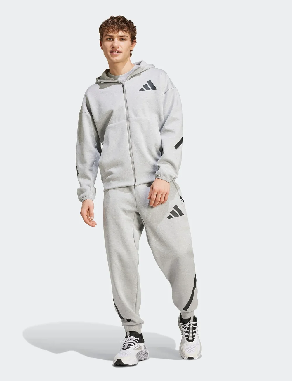 adidas Sportswear - M Z.N.E. FZ - kapuutsiga dressipluusid - mgreyh - 3