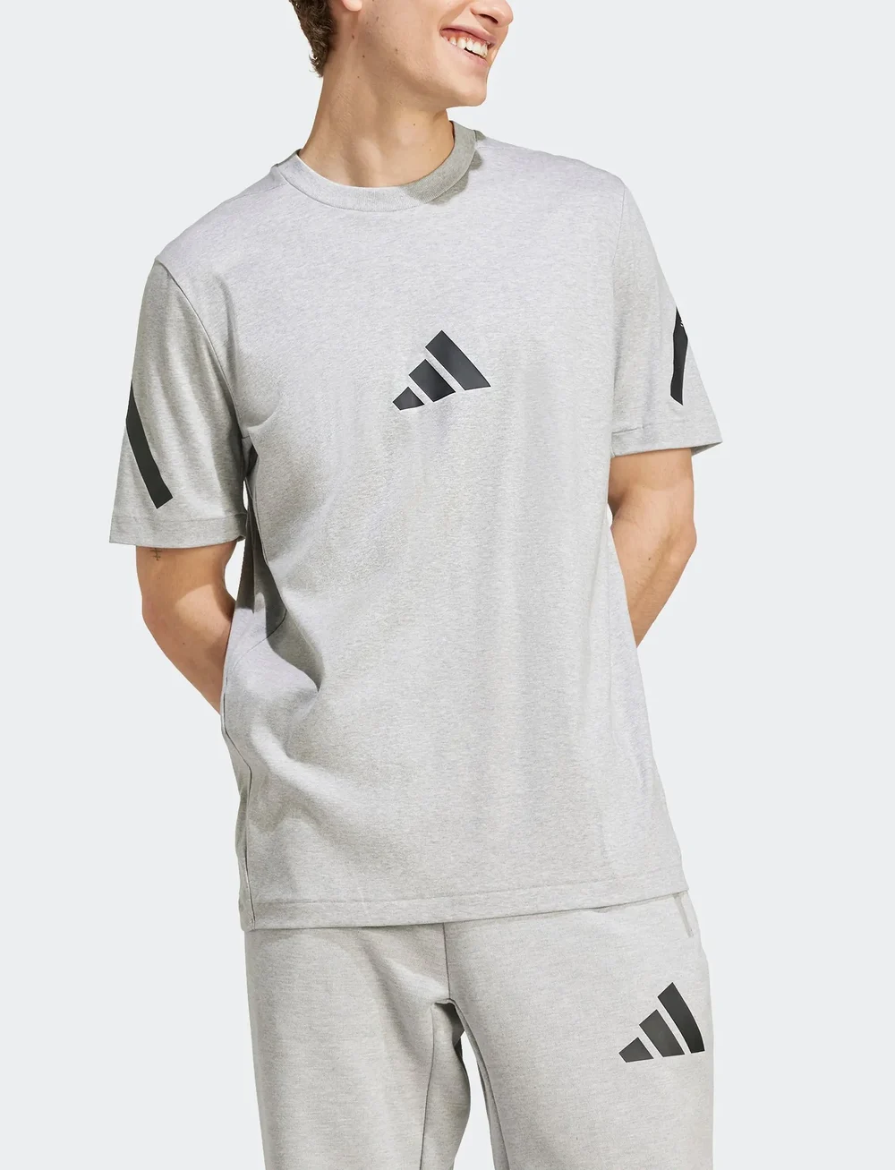 adidas Sportswear - M Z.N.E. TEE - t-shirts - mgreyh - 4