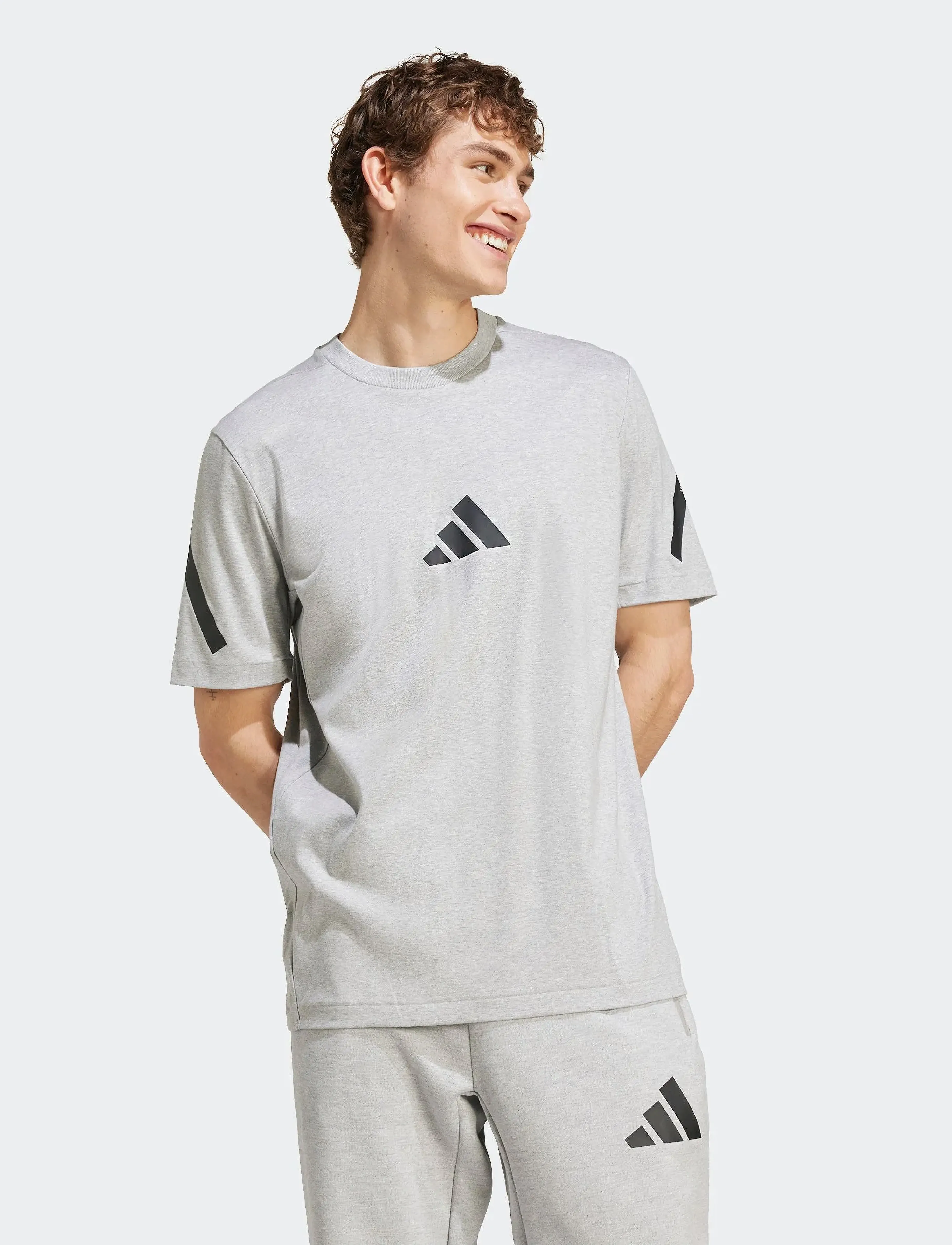 adidas Sportswear - M Z.N.E. TEE - oberteile & t-shirts - mgreyh - 5