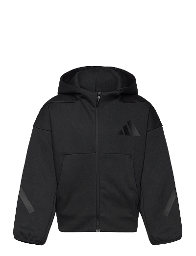 adidas Sportswear J Z.N.E.FZ - Kapuzenpullover - BLACK/BLACK / black