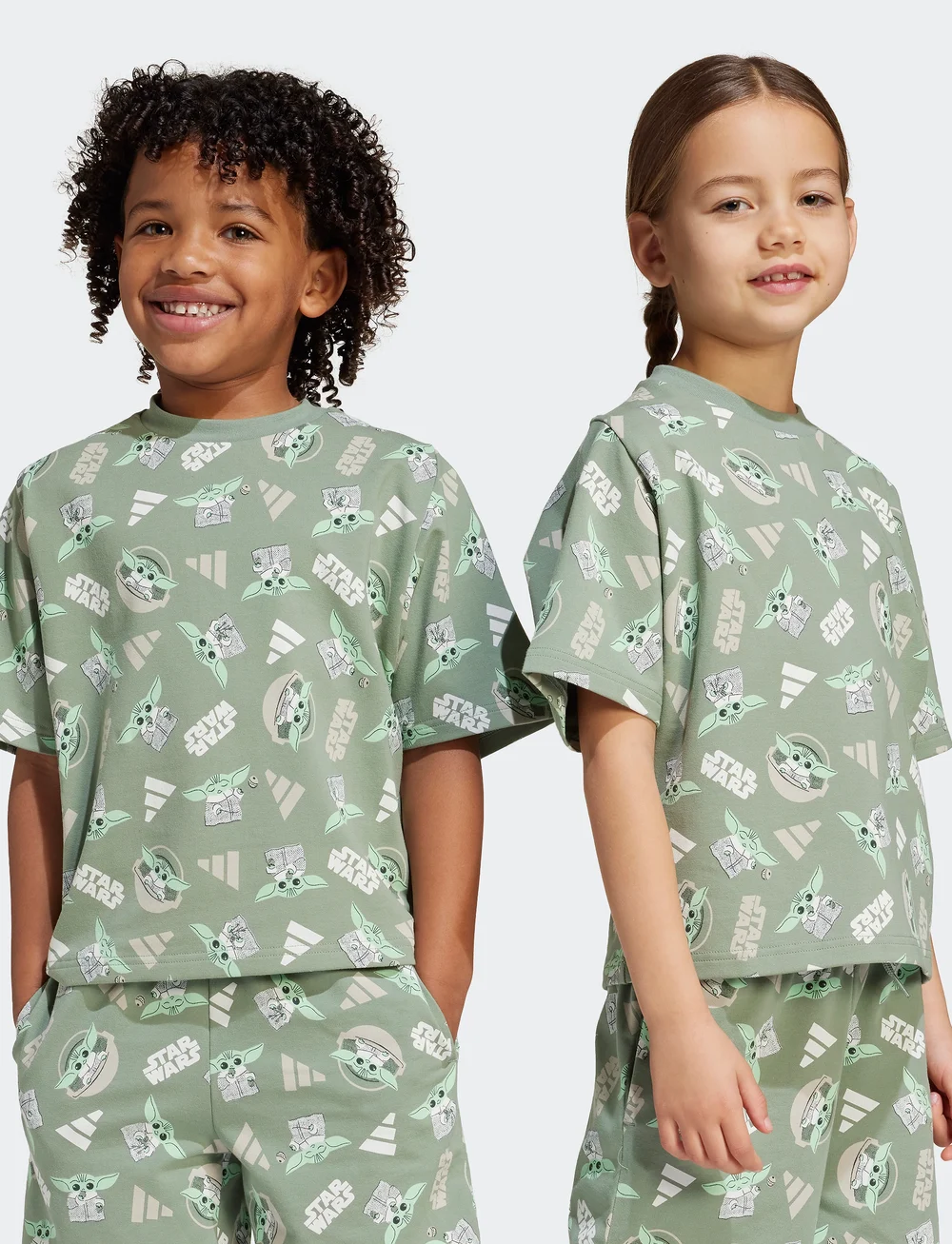 adidas Sportswear - LK SW MNDO T - kortärmade t-shirts - silgrn/multco - 0