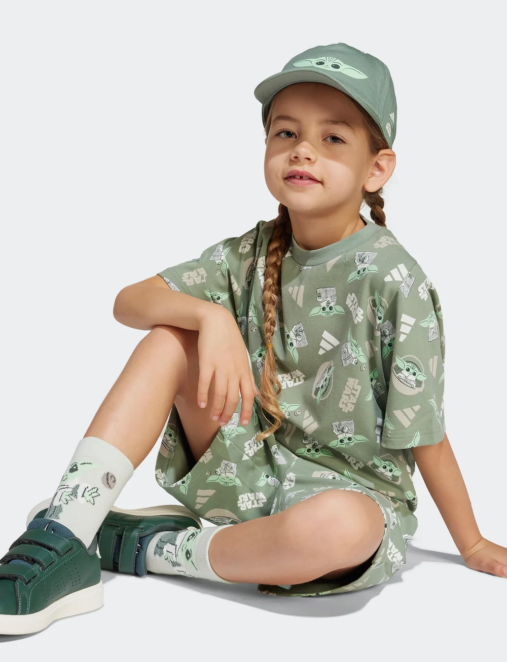 adidas Sportswear - LK SW MNDO T - kortärmade t-shirts - silgrn/multco - 5