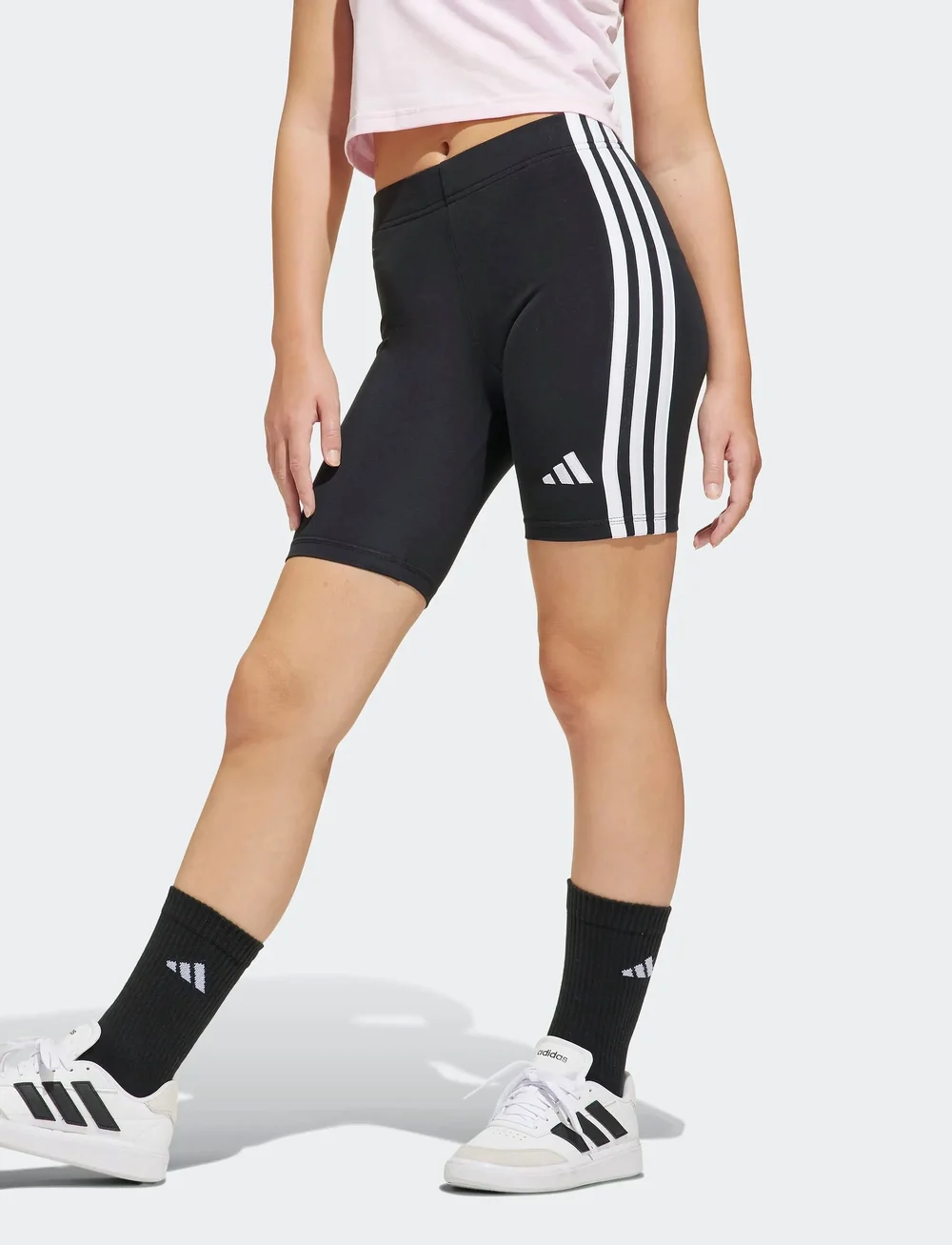 adidas Sportswear - JG 3S SH LEG - cycling shorts - black/white - 0