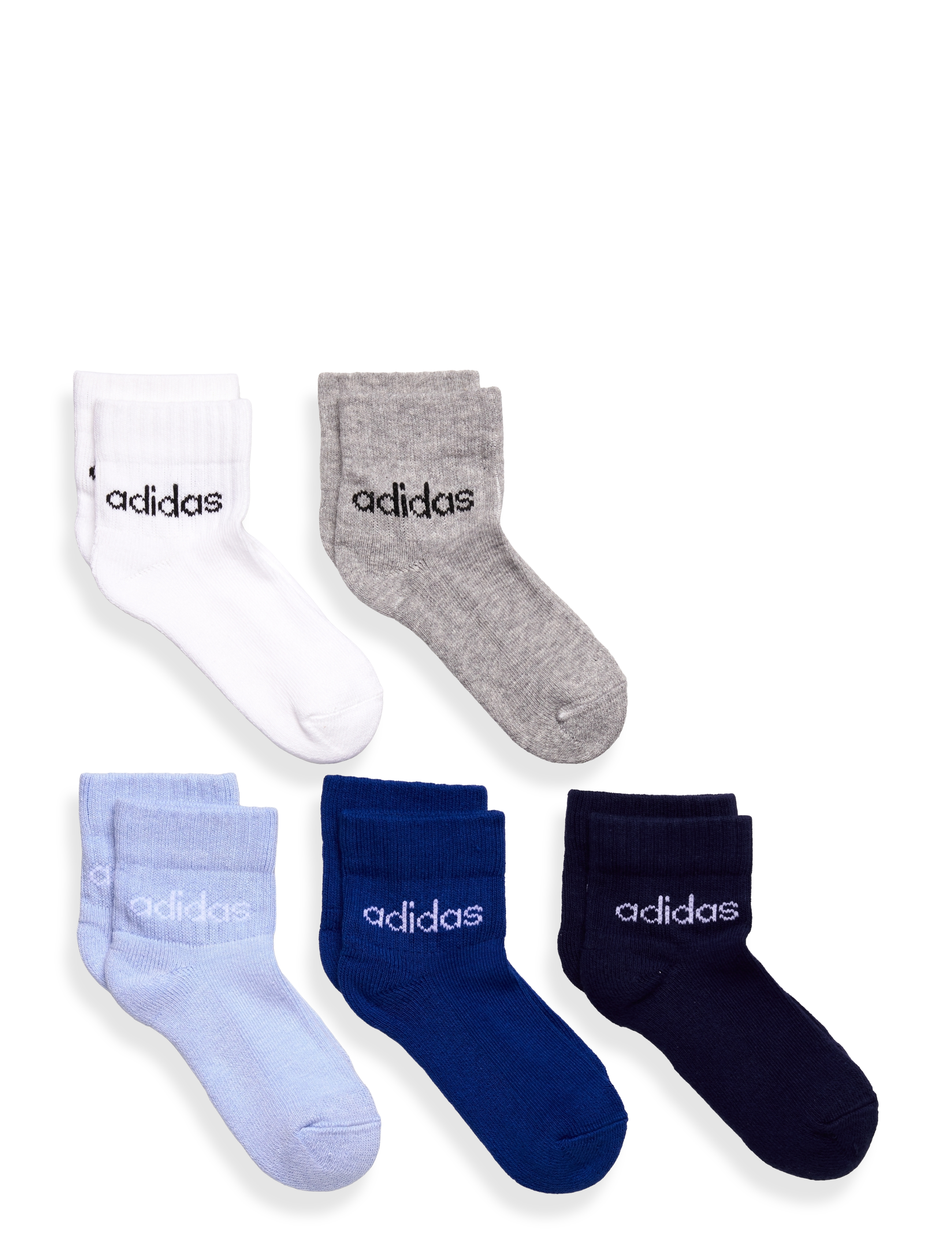 adidas Sportswear Kids Lin Ank 5P, 34-36, Multi/patterned, Sokker & Strømpebukser > Sokker, Børn