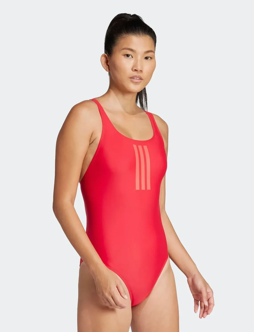 adidas Sportswear - 3S MID SUIT - sportsbadetøj - purrub/lucred - 3