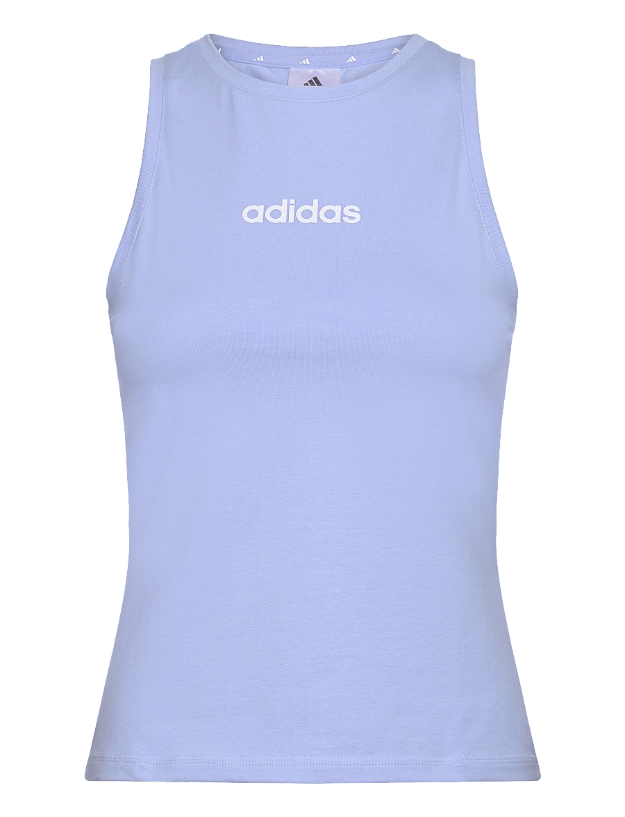 adidas Sportswear - W LIN SJ TK - tank tops - globlu/white - 1
